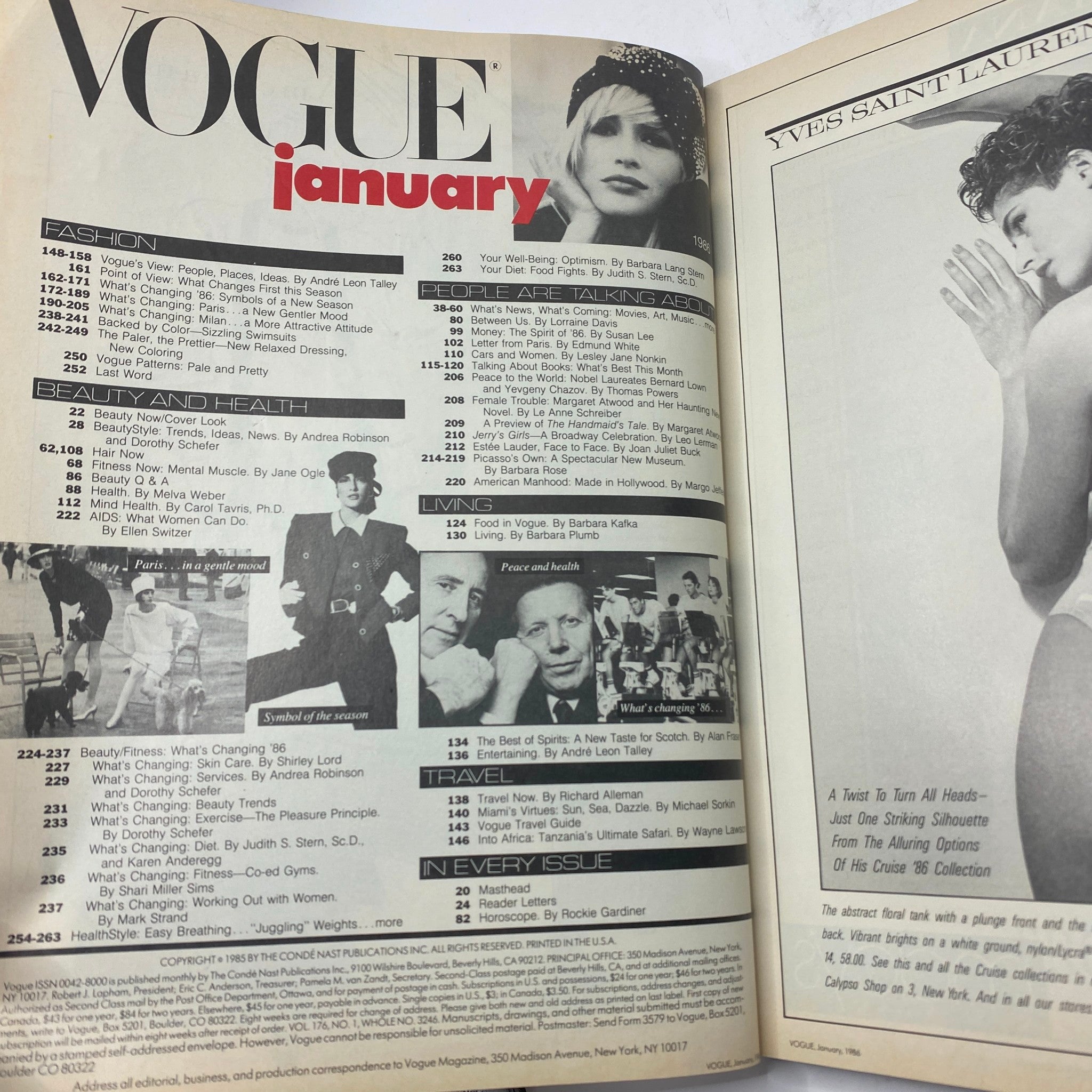 VTG Vogue Magazine January 1986 Linda Spierings by Richard Avedon