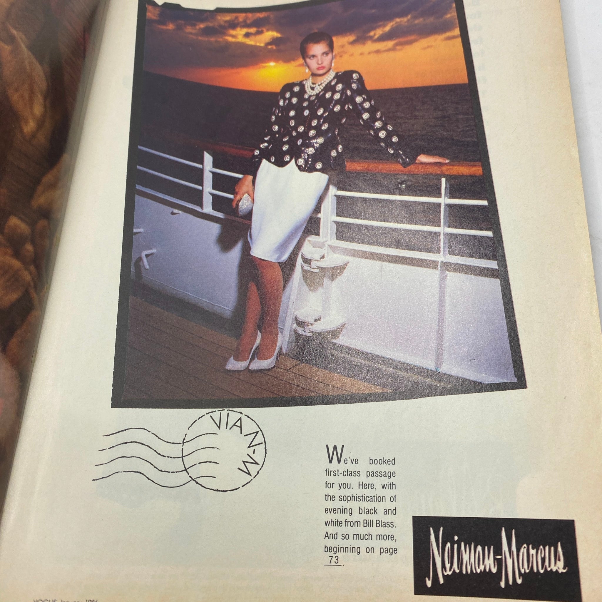 VTG Vogue Magazine January 1986 Linda Spierings by Richard Avedon