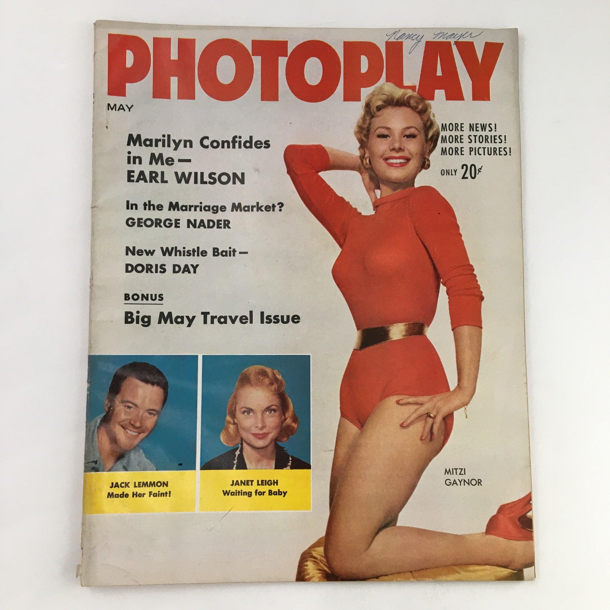 Photoplay Magazine May 1956 Mitzi Gaynor, Jack Lemmon, Janet Leigh, No Label