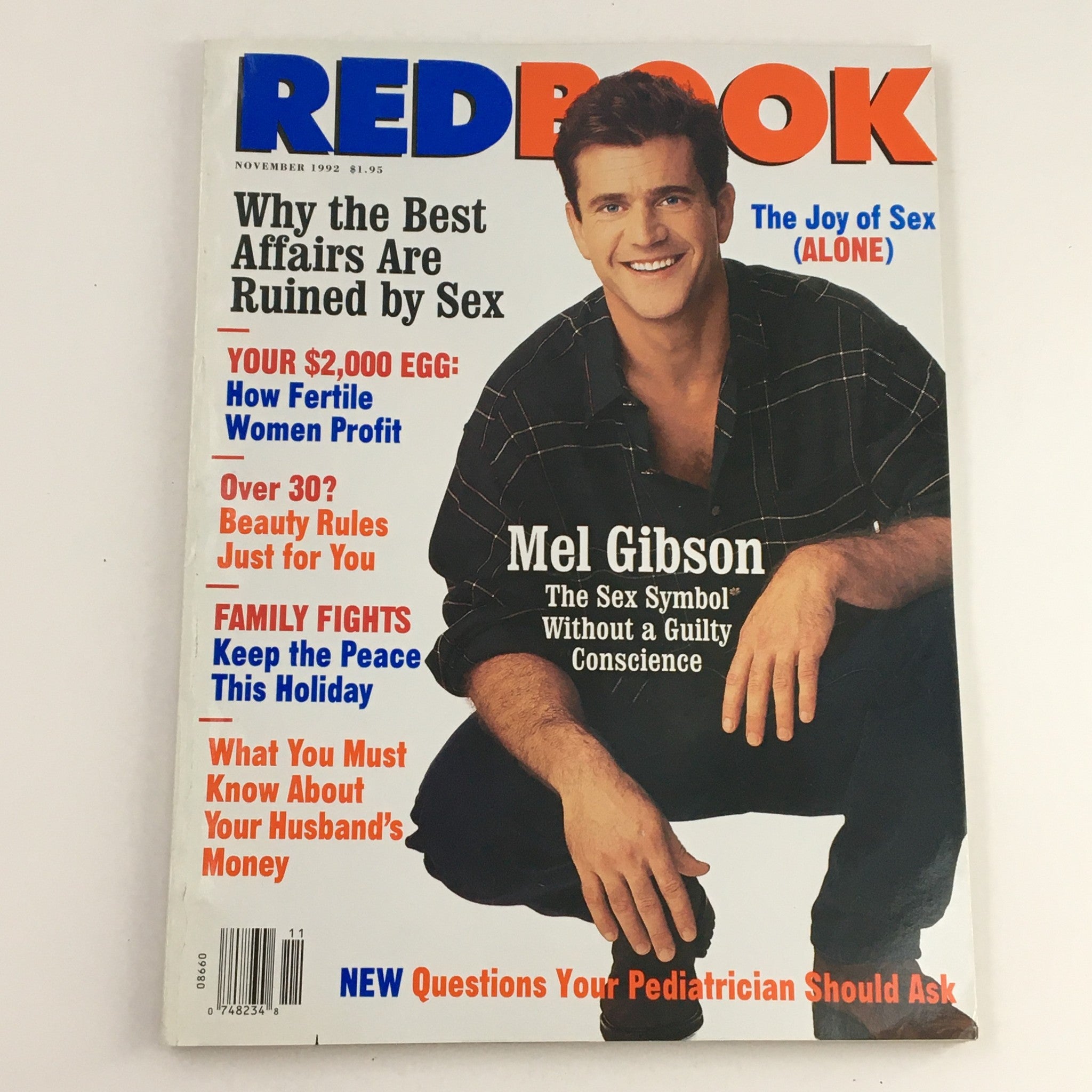 Red Book Magazine November 1992 Actor Mel Gibson The Sex Symbol, No Label