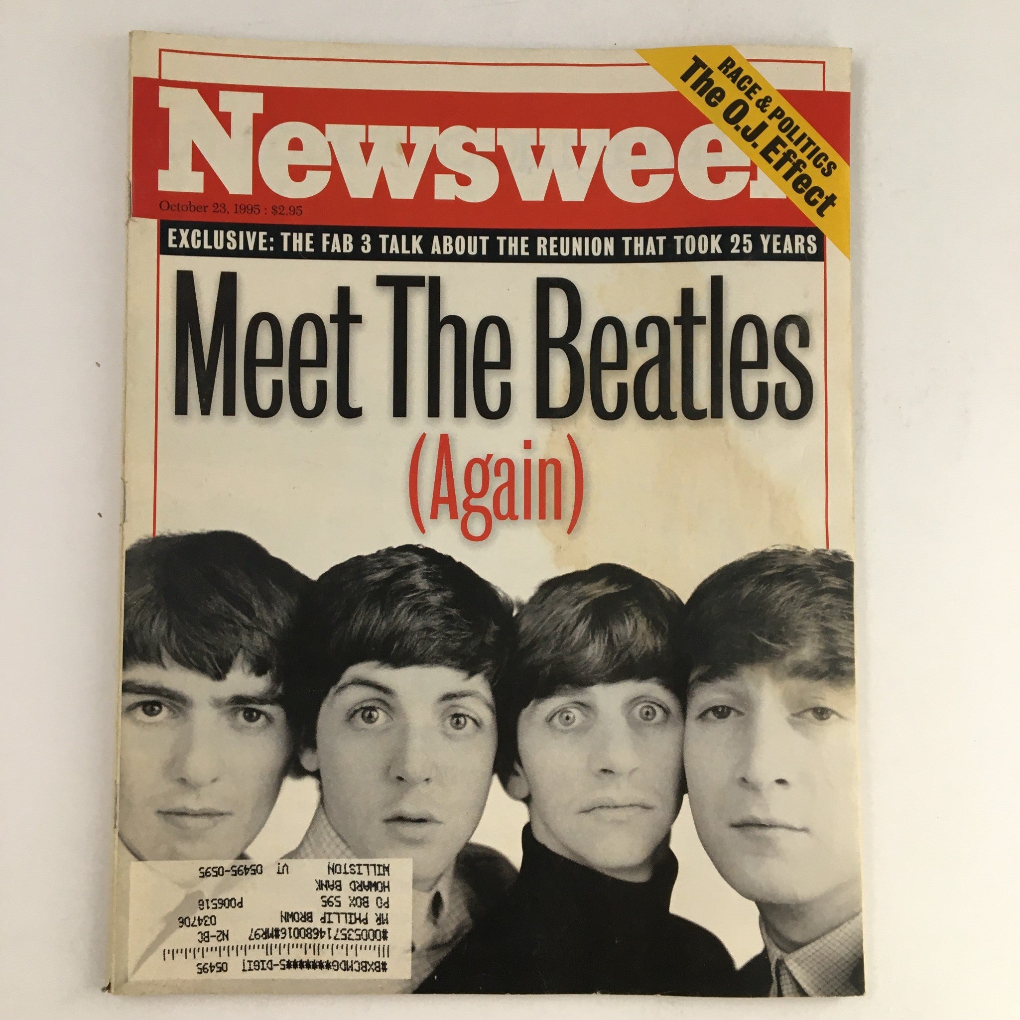 Newsweek Magazine October 23 1995 Meet The Beatles Again & The O.J. Effect