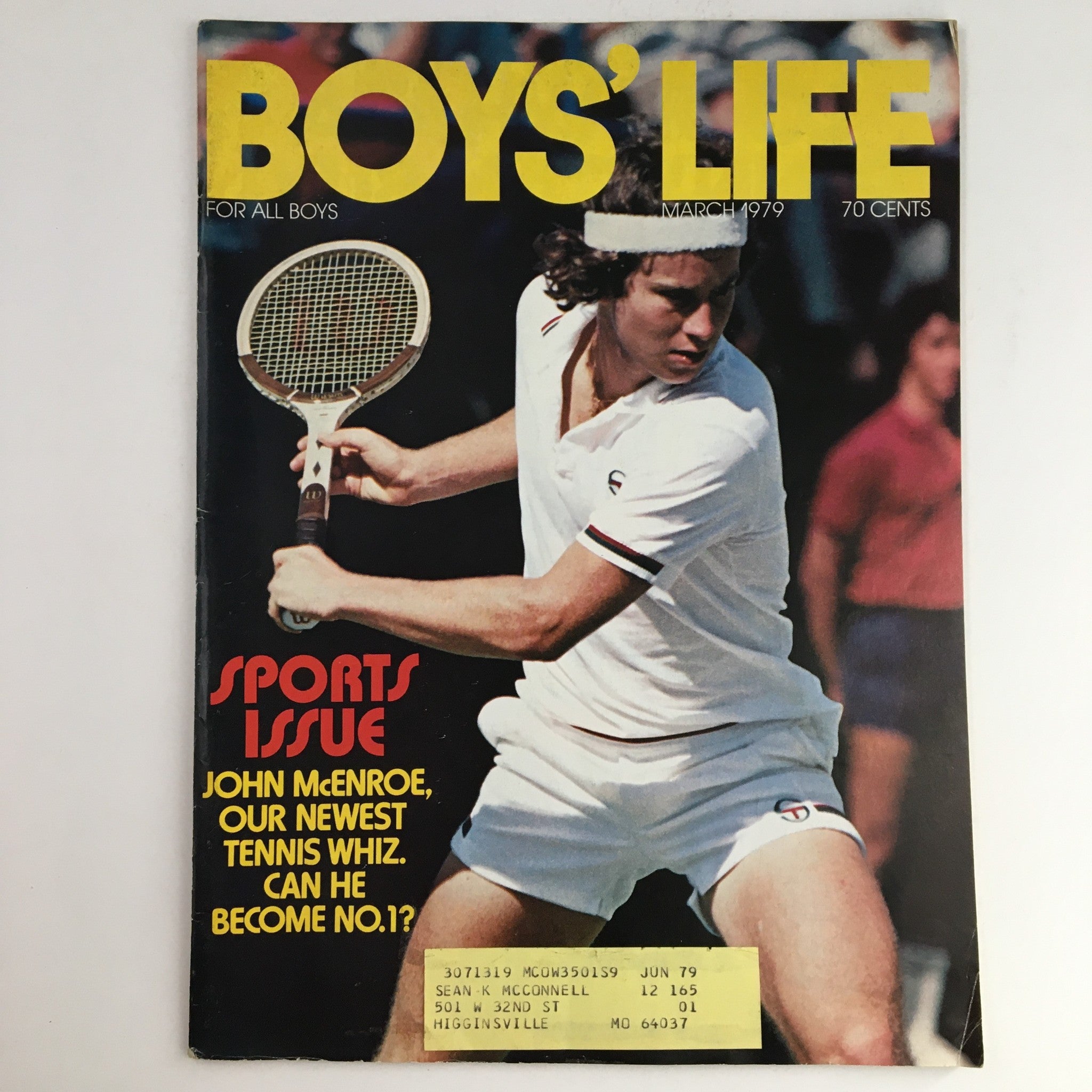 Boys' Life Magazine March 1979 Sports Issue John McEnroe Newest Tennis Whiz