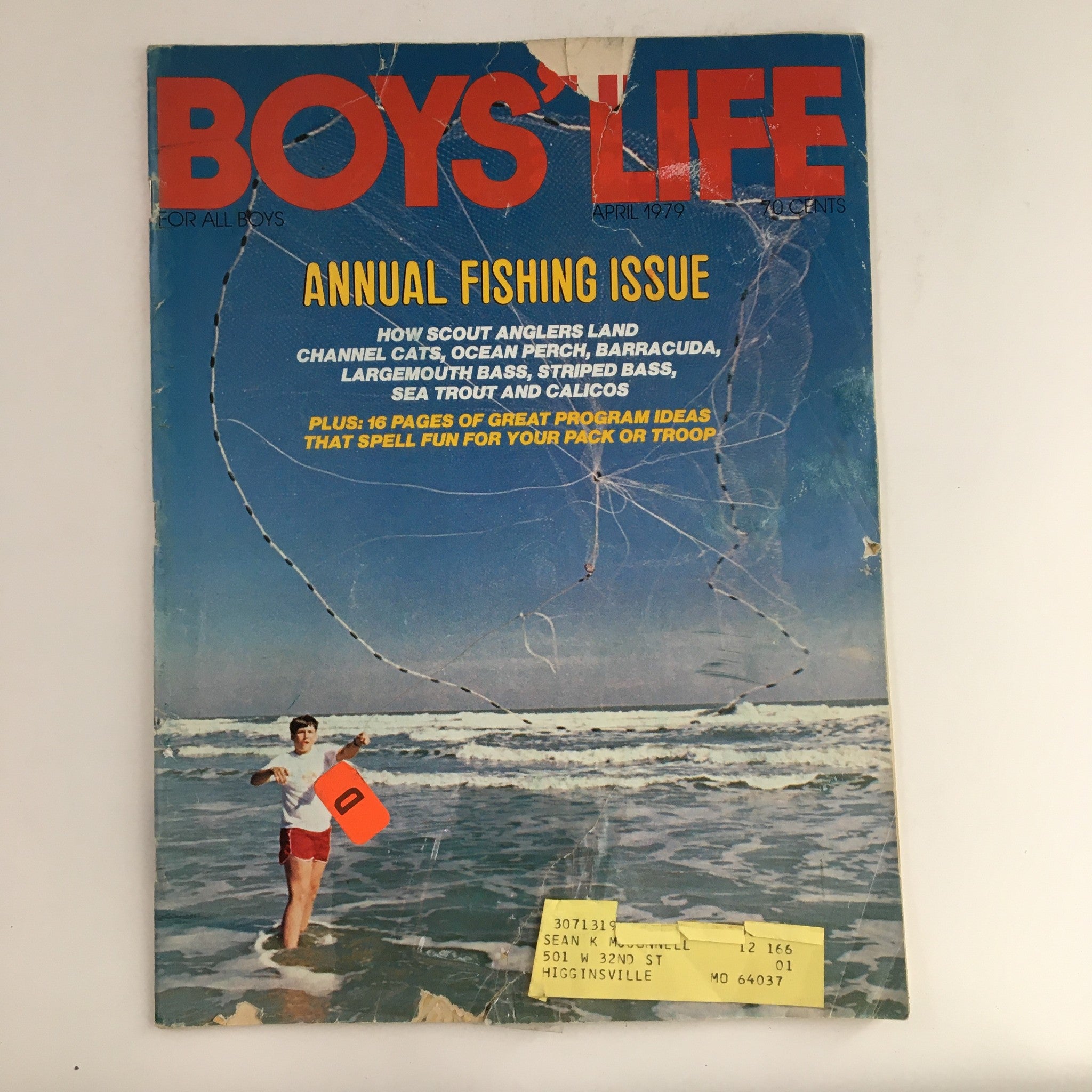 Boys' Life Magazine April 1979 How Scout Anglers Land Channel Cats & Ocean Perch