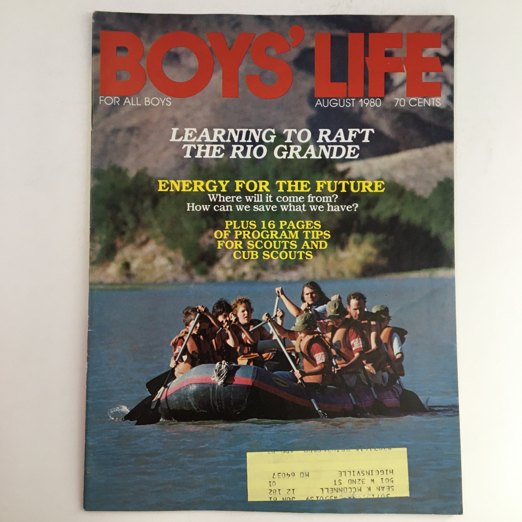 Boys' Life Magazine August 1980 Learning To Raft The Rio Grande