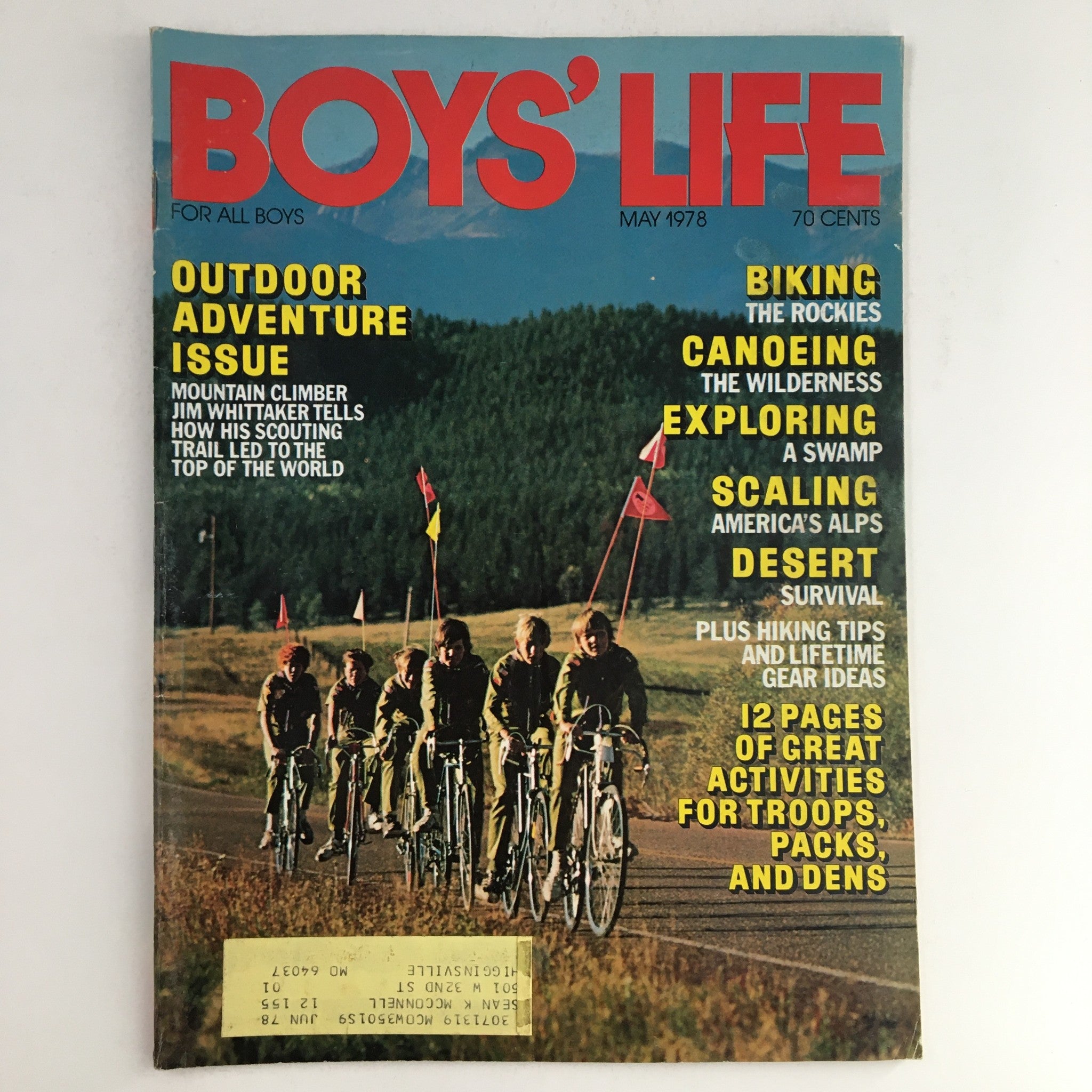 Boys' Life Magazine May 1978 Biking The Rockies & Canoeing The Wilderness