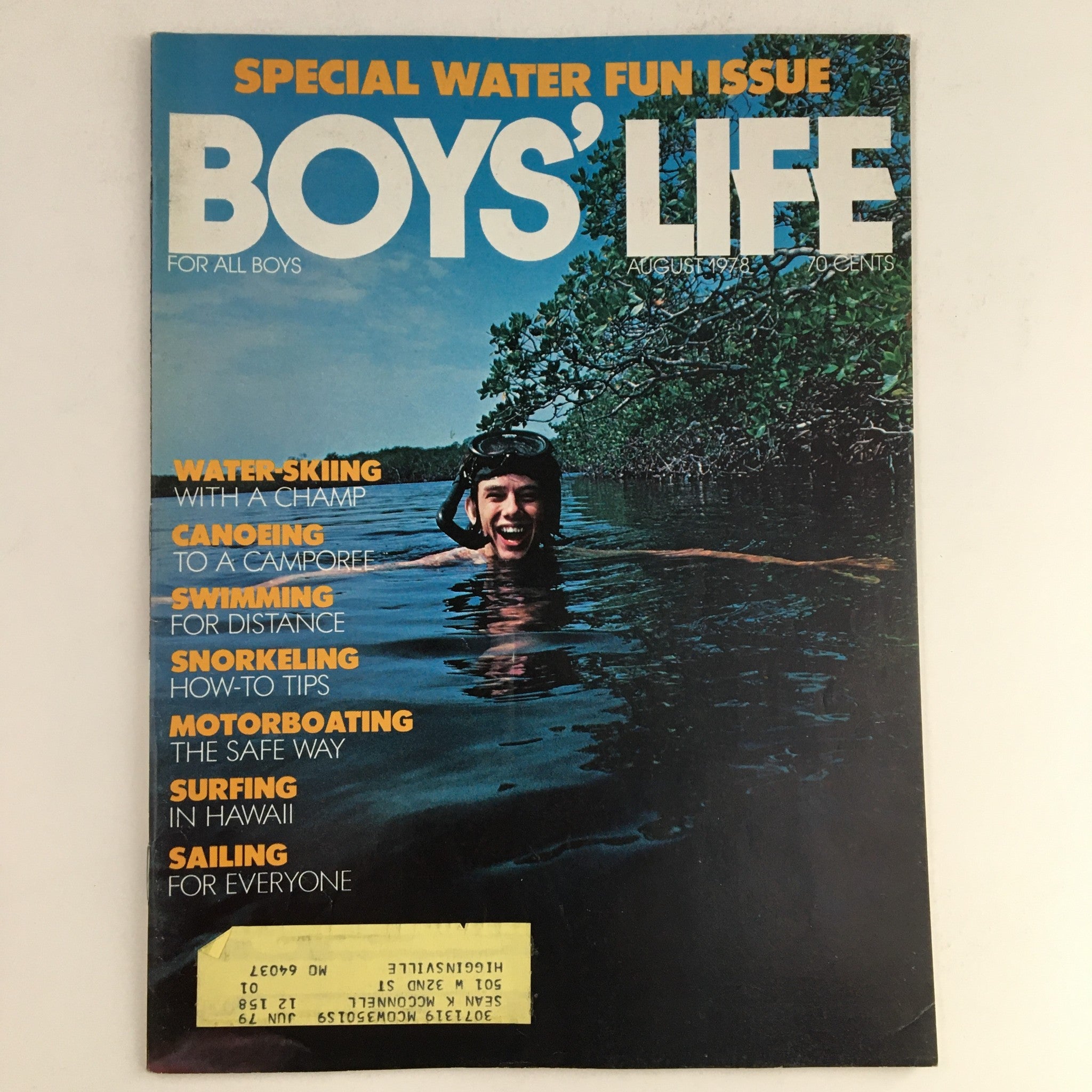 Boys' Life Magazine August 1978 Water Skiing with a Champ & Canoeing A Camporee