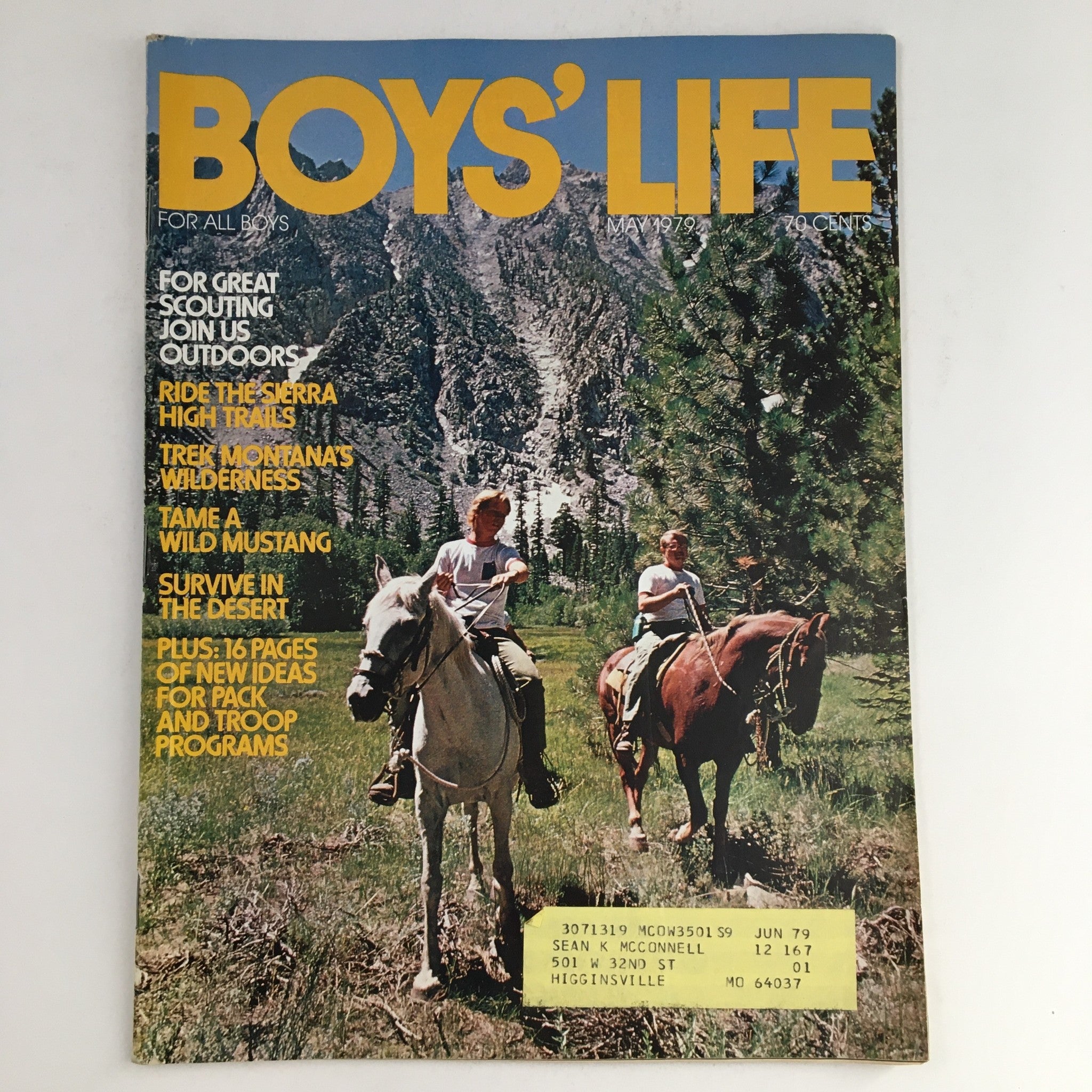 Boys' Life Magazine May 1979 Ride The Sierra High Trails Trek Montana Wilderness