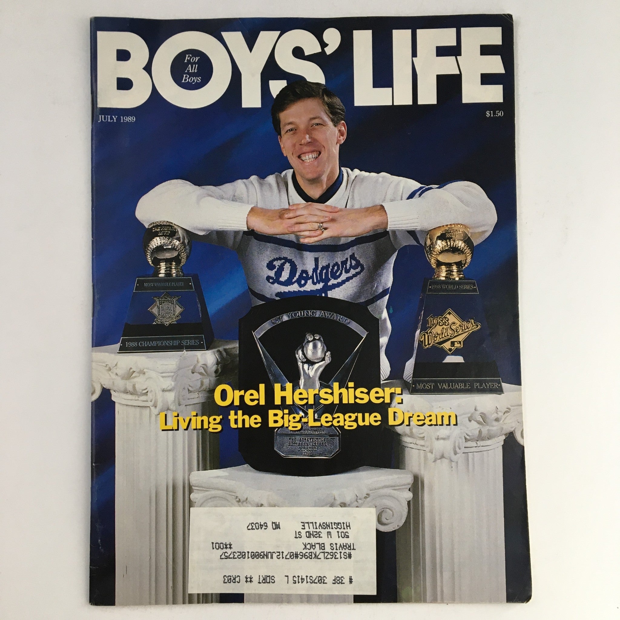 Boys' Life Magazine July 1989 Orel Hershier Living The Big-League Dream