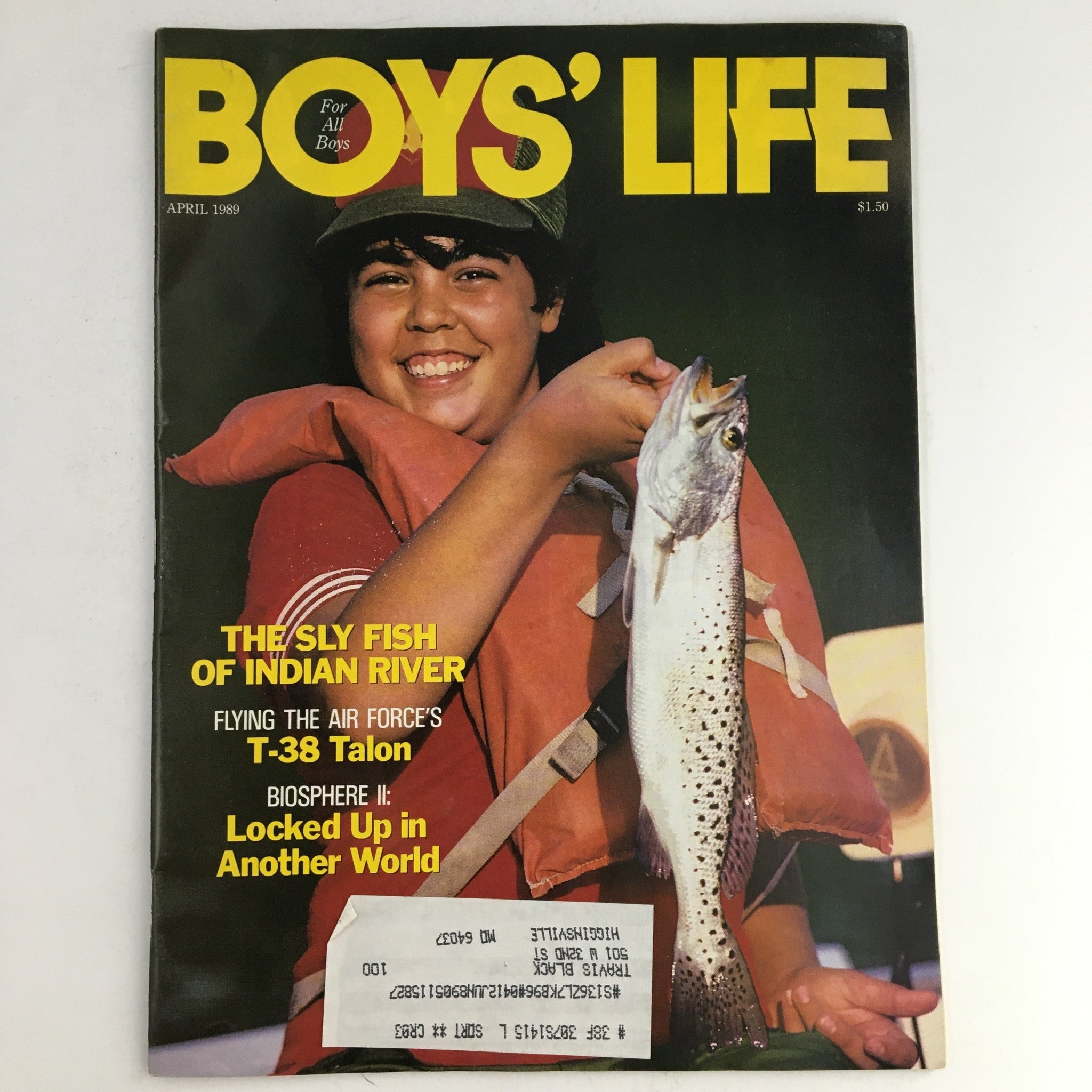 Boys' Life Magazine April 1989 The Sly Fish of Indian River & T-38 Talon VG