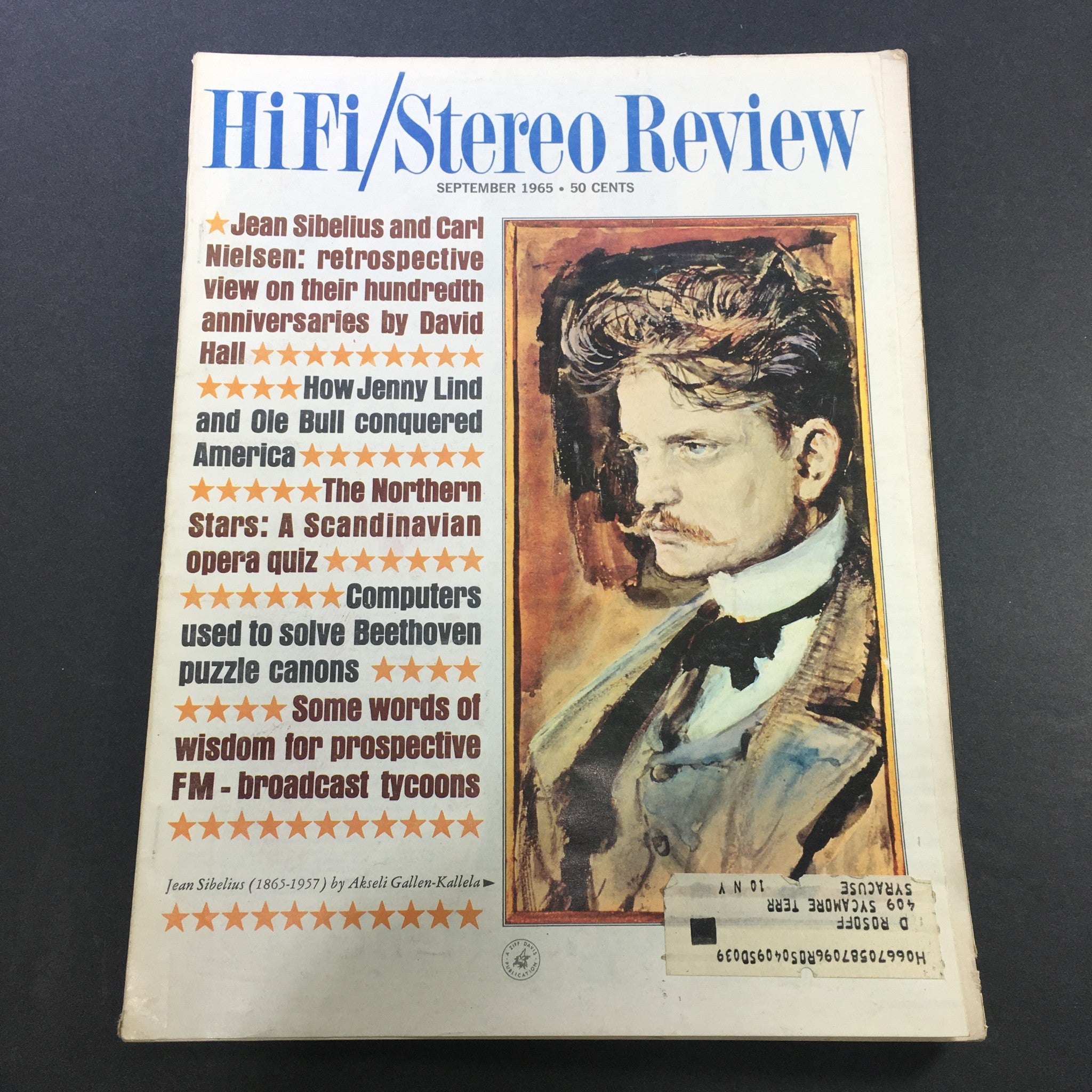 VTG HiFi Stereo Review Magazine September 1965 - Jean Sibelius by Akseli Gallen