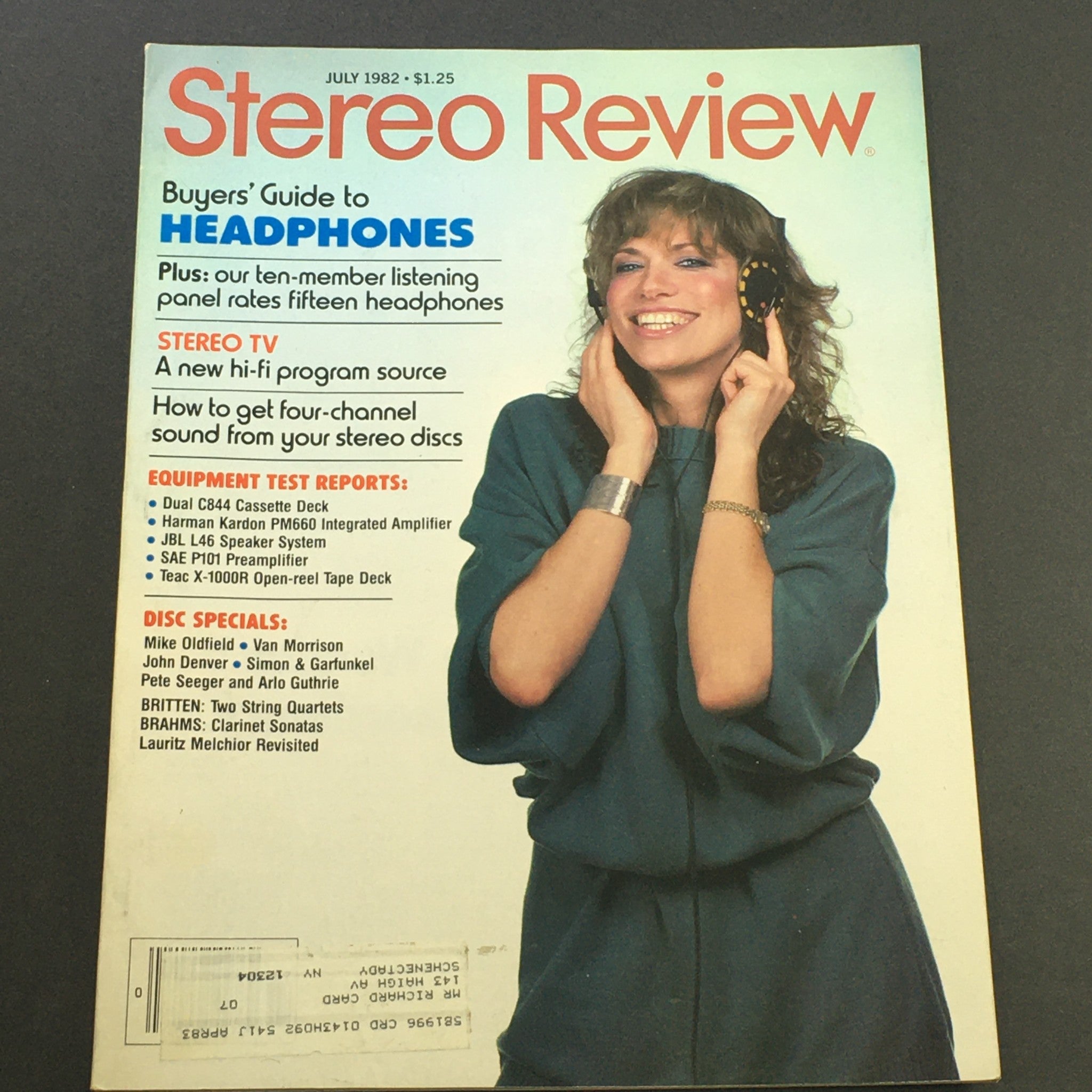 VTG Stereo Review Magazine July 1982 - Buyer's Guide To Headphones / Stereo TV