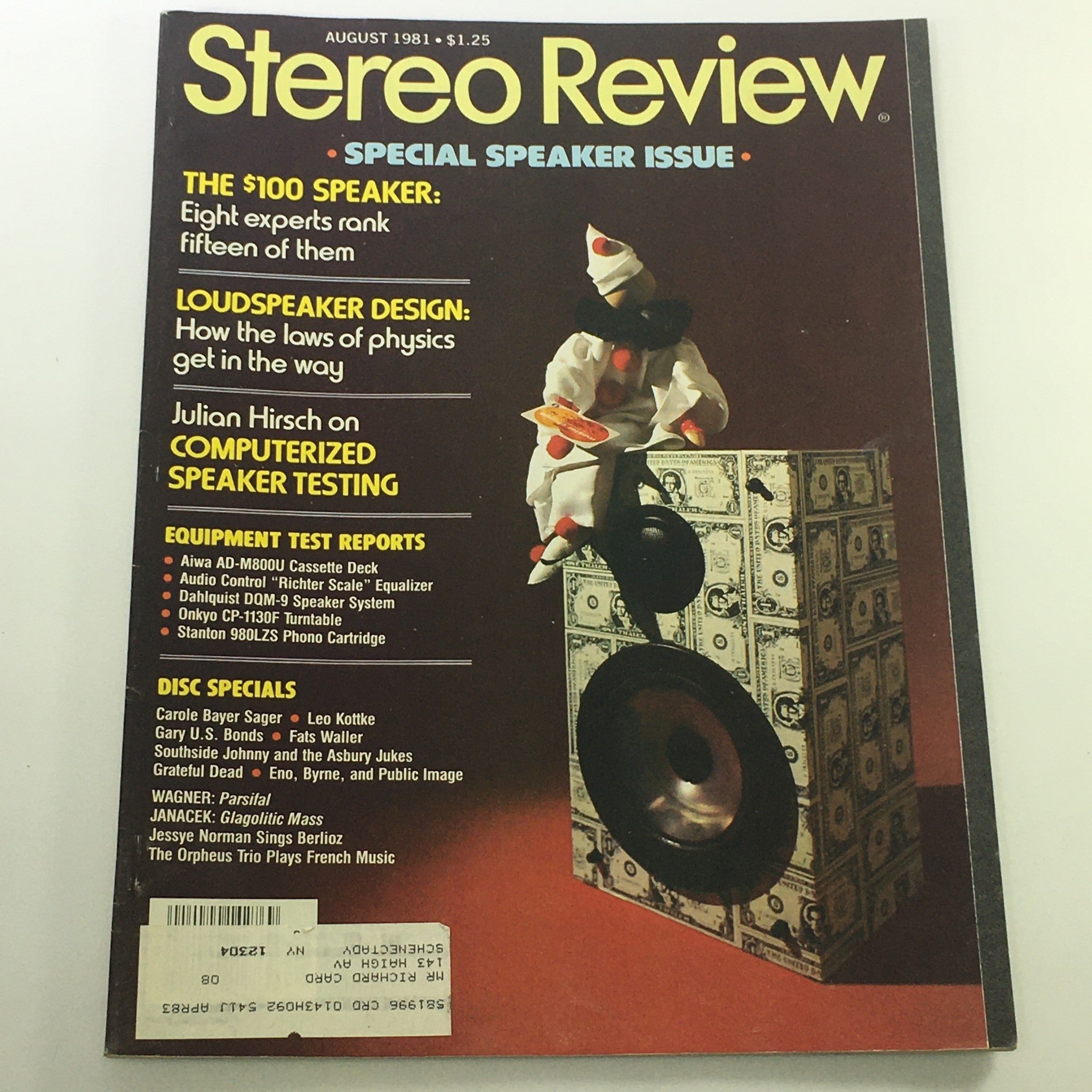 VTG Stereo Review Magazine August 1981 - Carole Bayer Sager / Leo Kottke