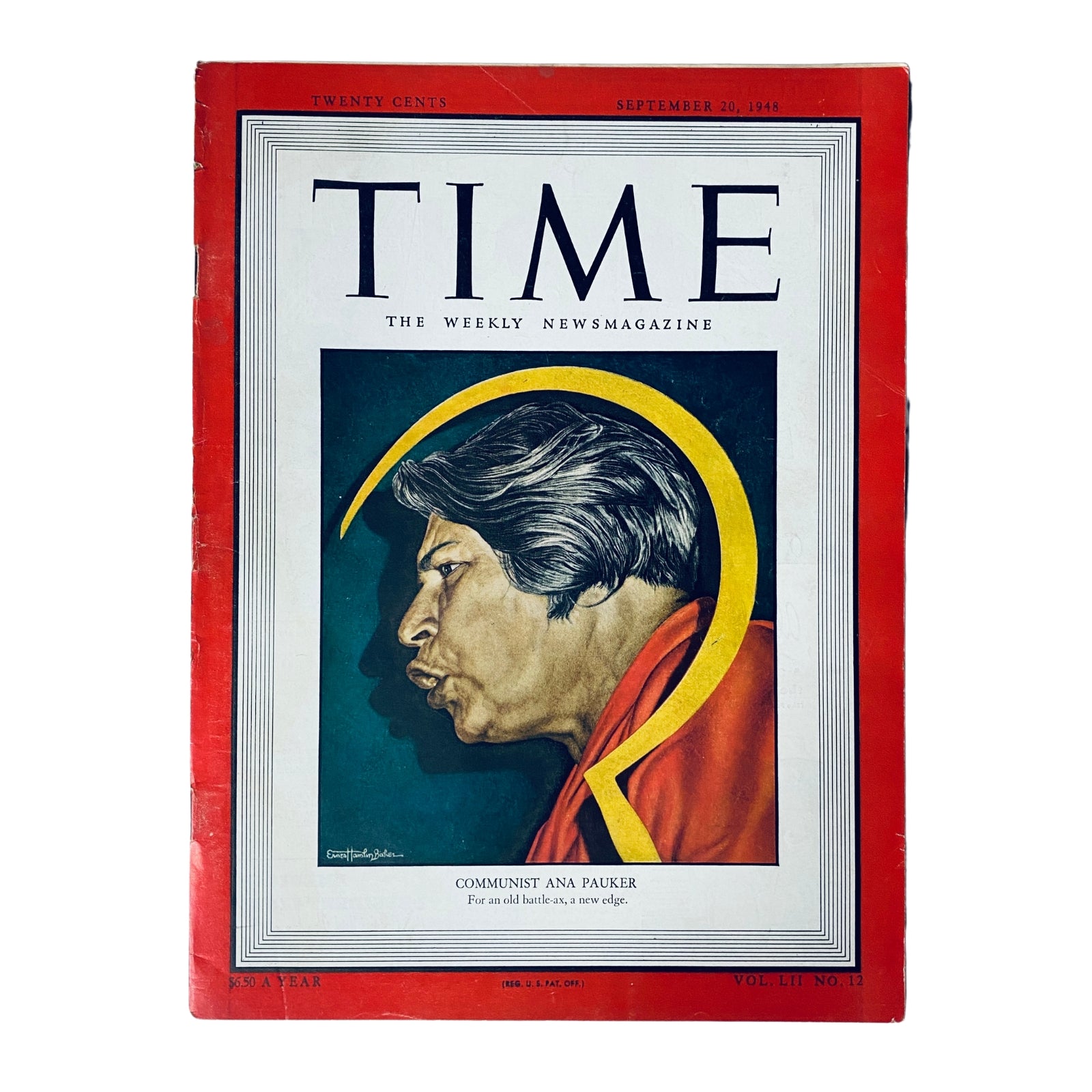 Time Magazine cover from September 20, 1948, featuring Communist Ana Pauker, highlighting her influence in the post-war Eastern Bloc.
