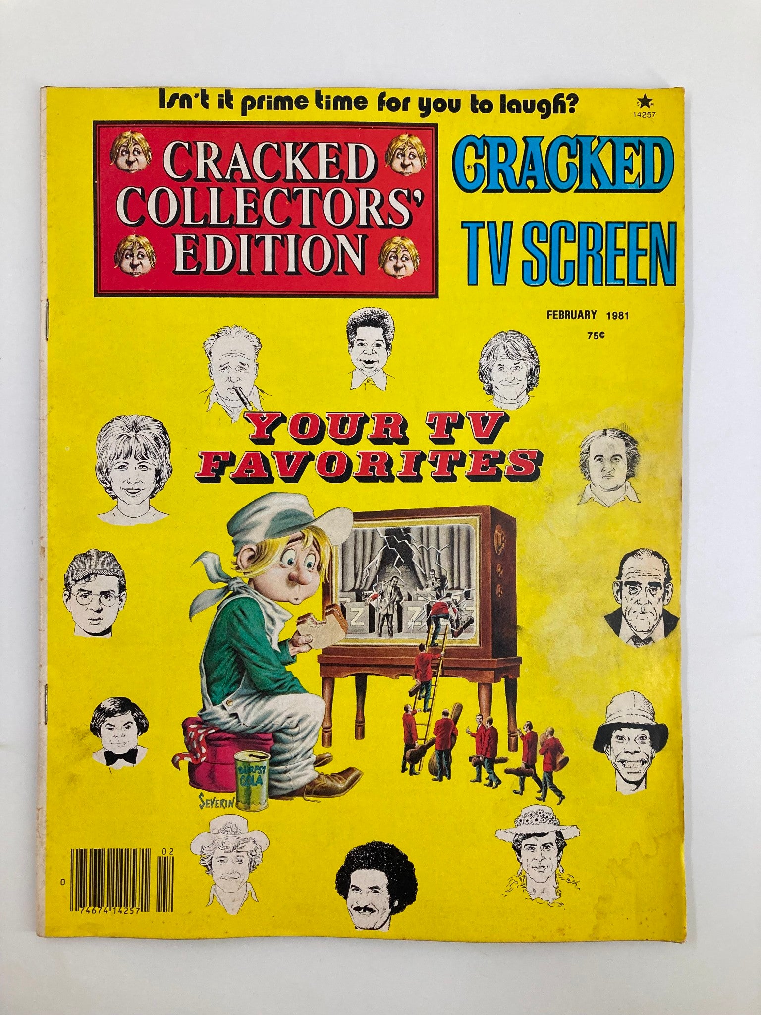 Cracked Humor Magazine February 1981 You TV Favorites Very Good VG 4.0