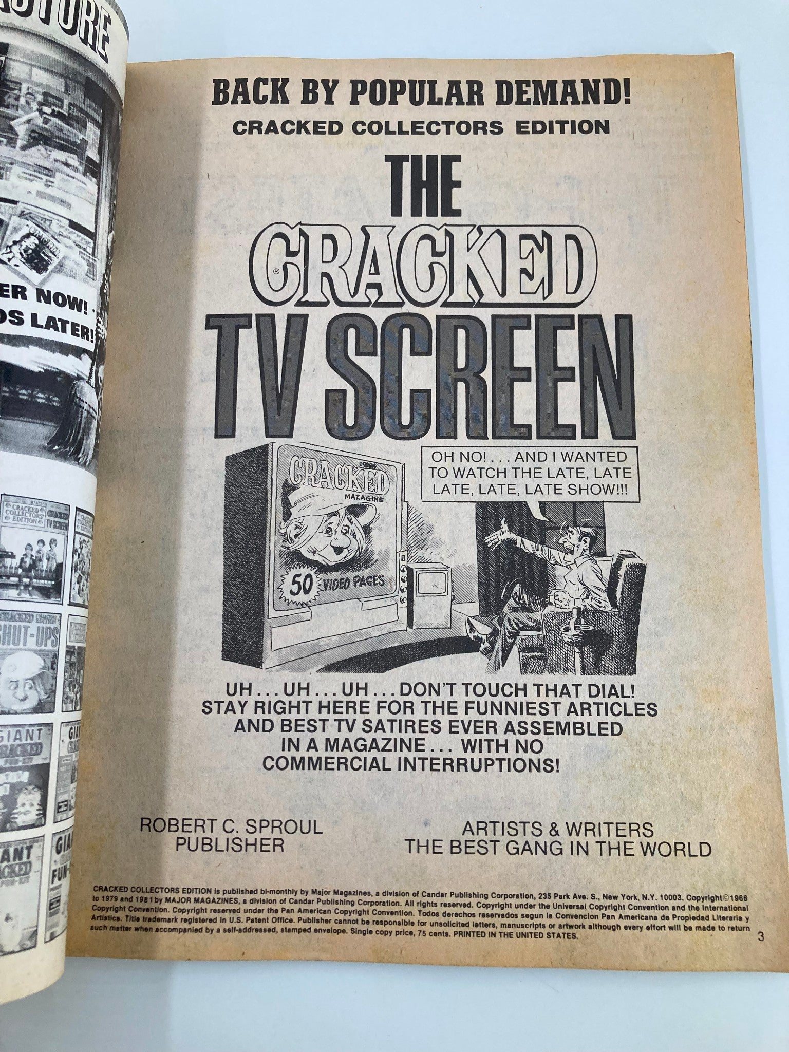 Cracked Humor Magazine February 1981 You TV Favorites Very Good VG 4.0