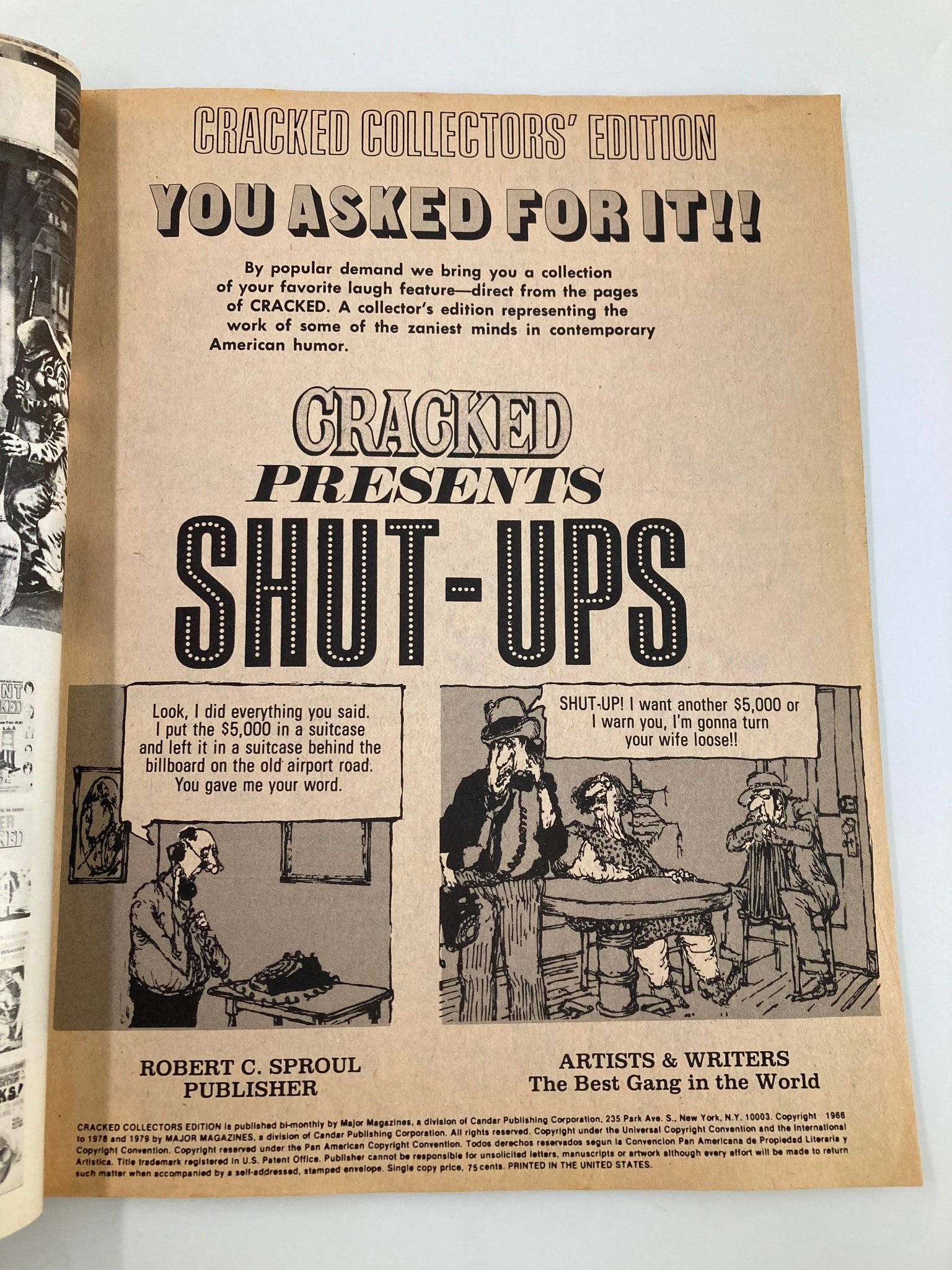 Cracked Humor Magazine December 1979 Collector's Edition Shut-Ups Fine FN 6.0