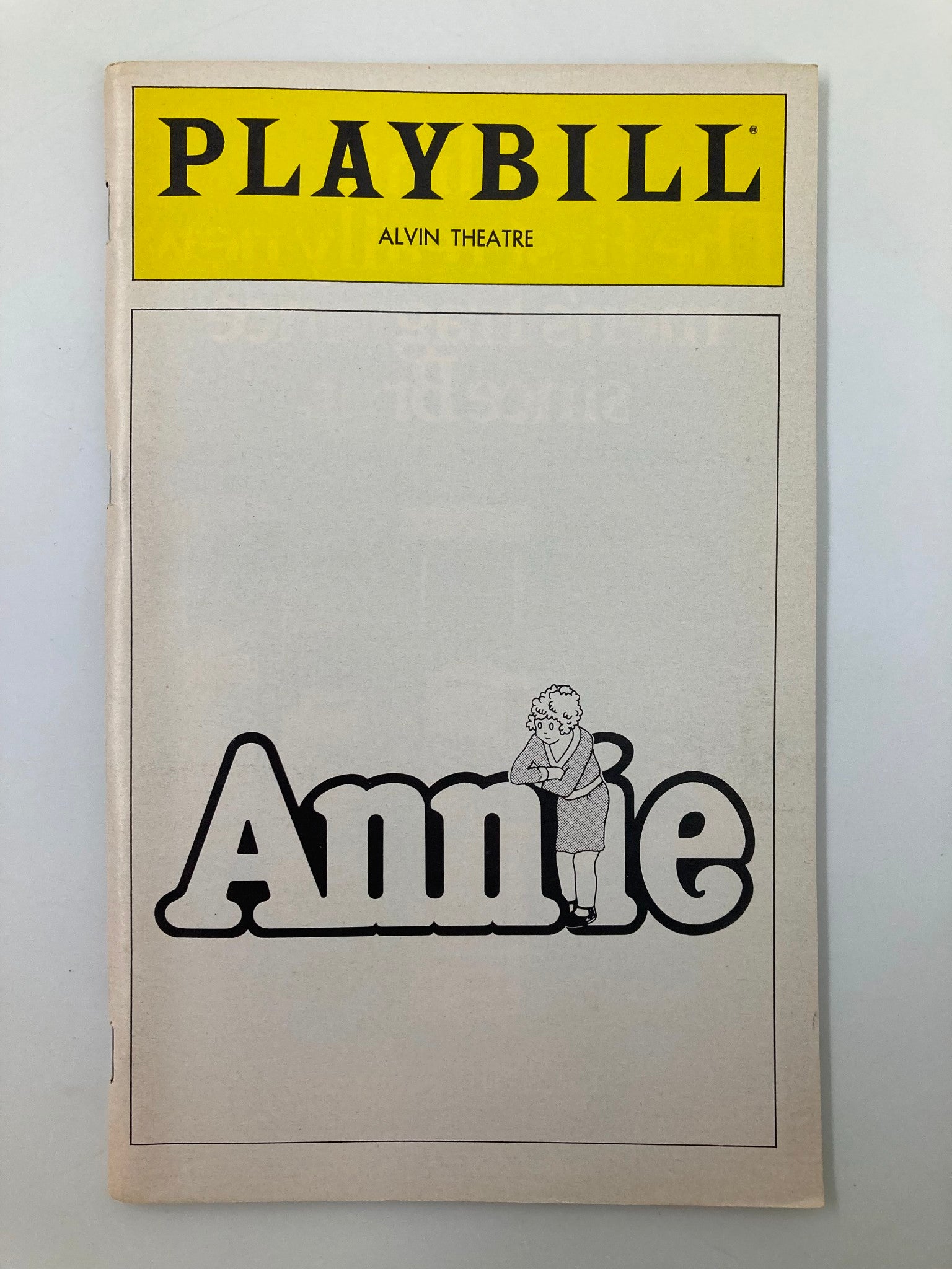 1980 Playbill Alvin Theatre Annie A New Musical Allison Smith Harve Presnell VG