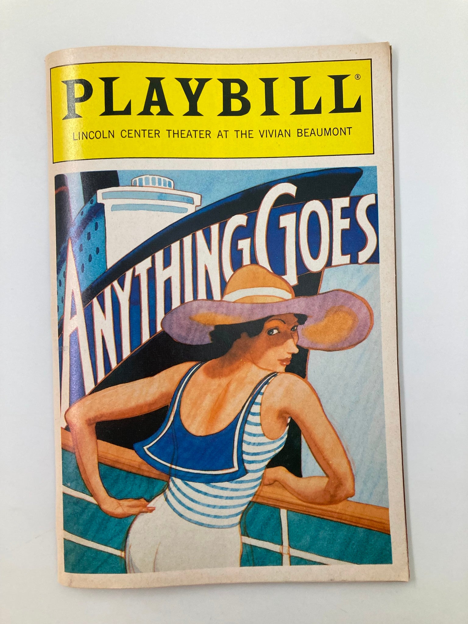 1987 Playbill Lincoln Theatre Anything Goes Rex Everhart, Anne Francine VG