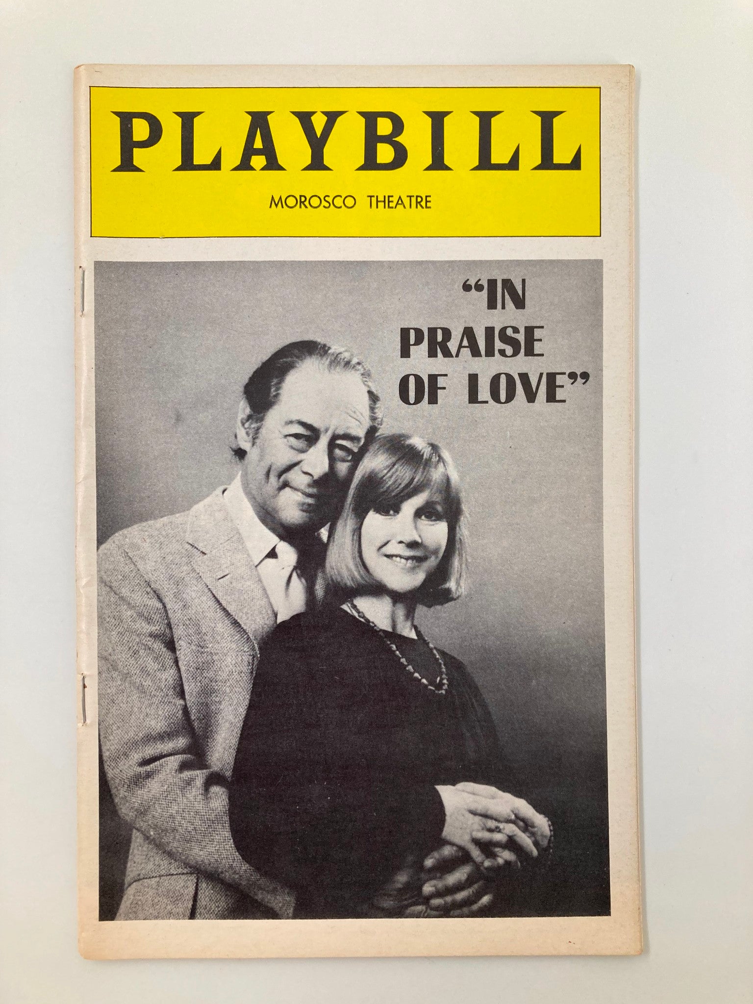 1975 Playbill The Morosco Theatre In Praise of Love Rex Harrison Julie Harris VG