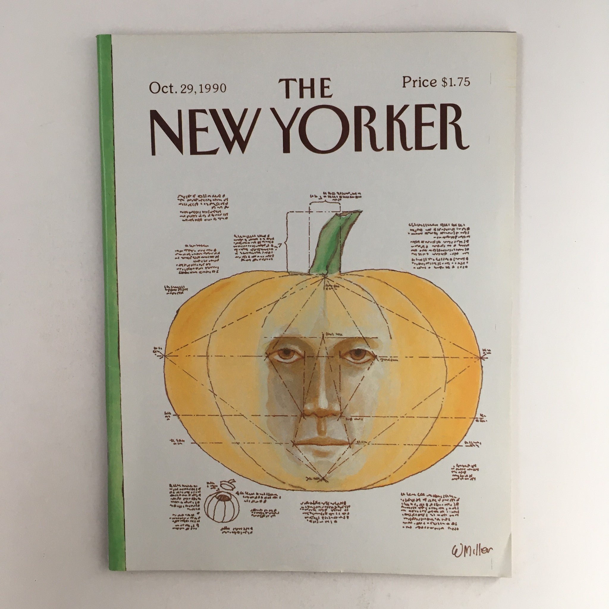 The New Yorker October 29 1990 Full Magazine Theme Cover by Warren Miller VG