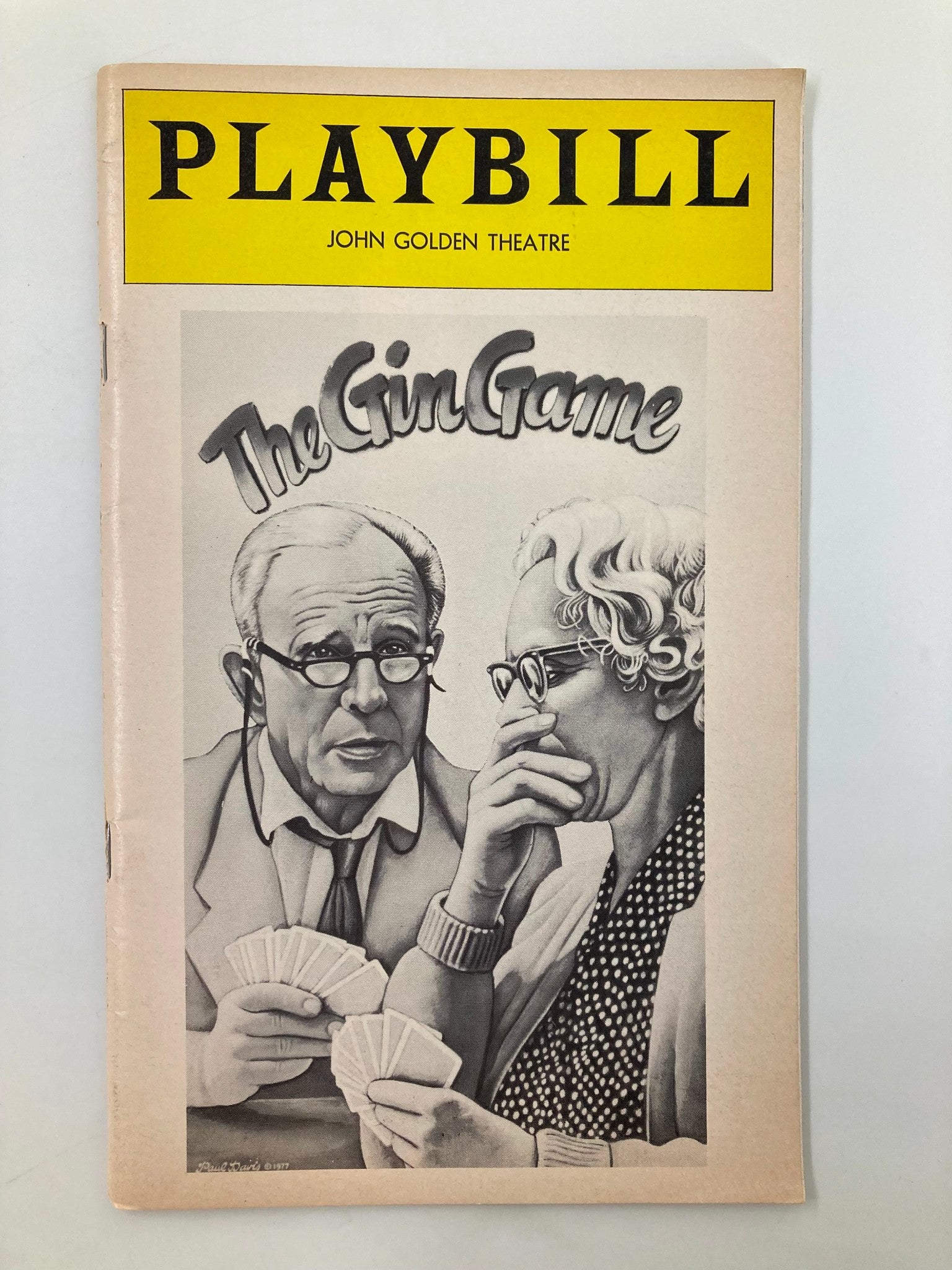 1978 Playbill John Golden Theatre The Gin Game Jessica Tandy, Hume Cronyn VG