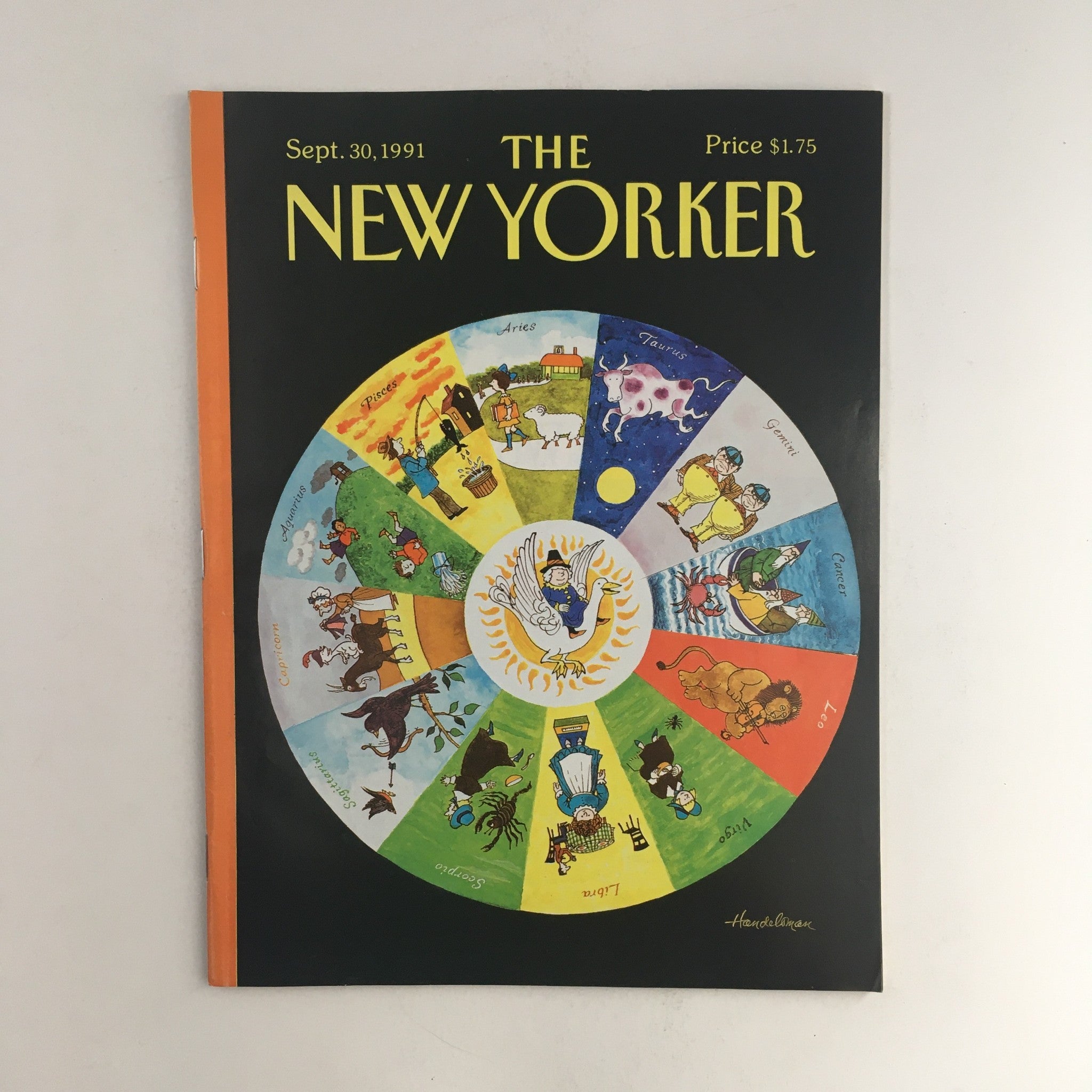 The New Yorker September 30 1991 Full Magazine Theme Cover by J.B. Handelsman VG