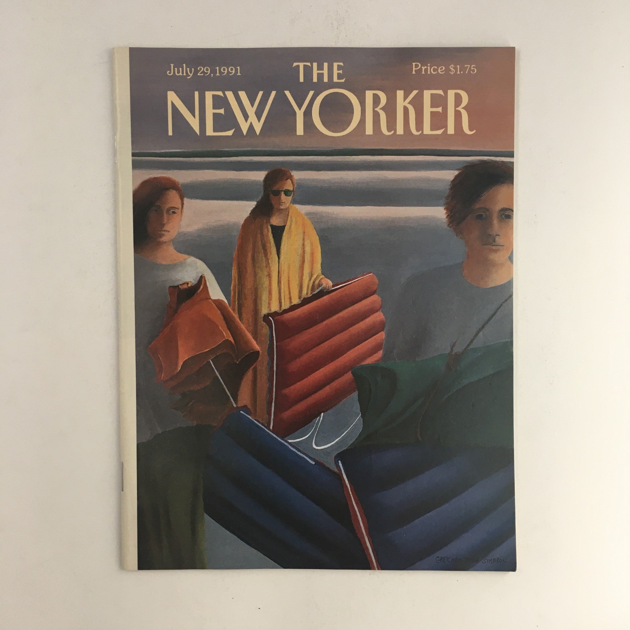 The New Yorker July 29 1991 Full Magazine Theme Cover by Gretchen Dow Simpson VG