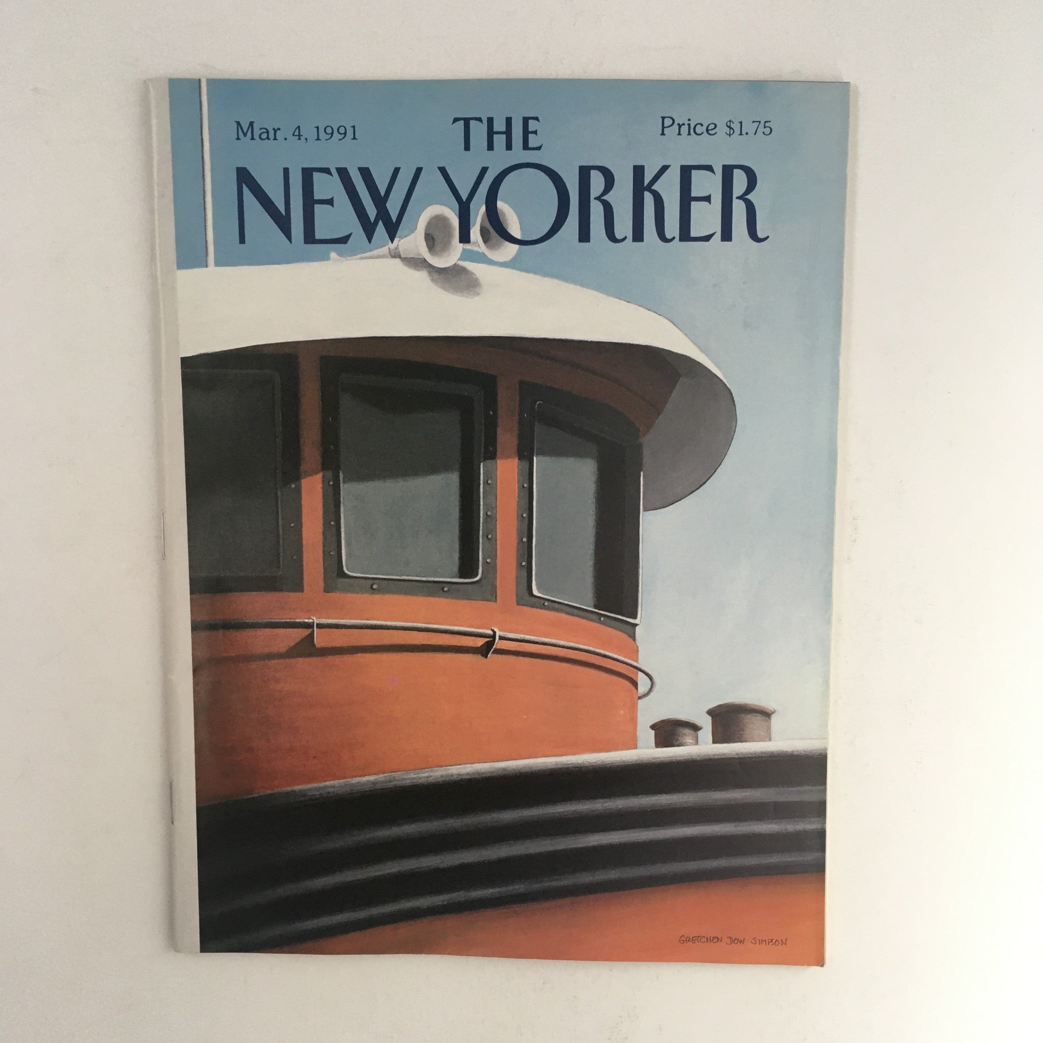 The New Yorker March 4 1991 Full Magazine Theme Cover by Gretchen Dow Simpson VG