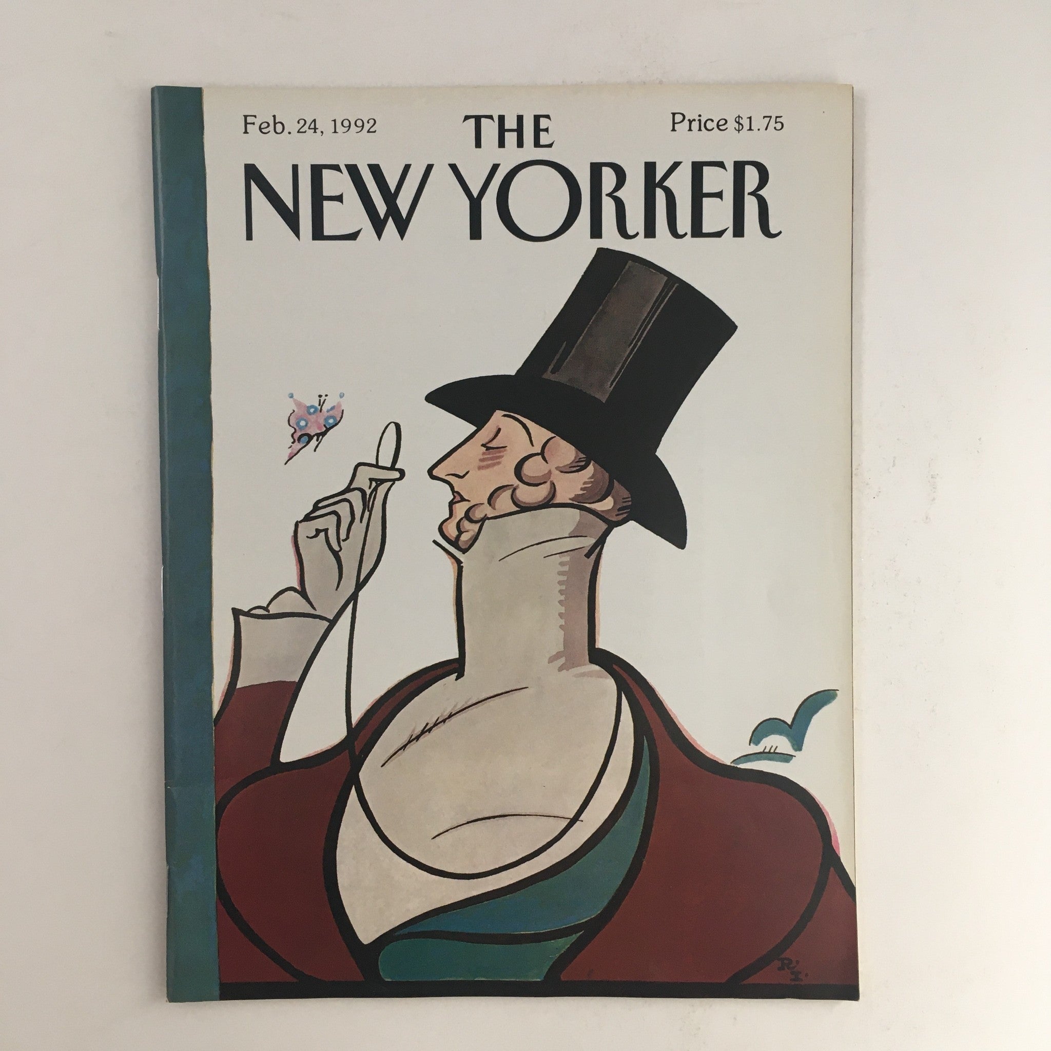 The New Yorker February 24 1992 Full Magazine Theme Cover by Rea Irvin VG