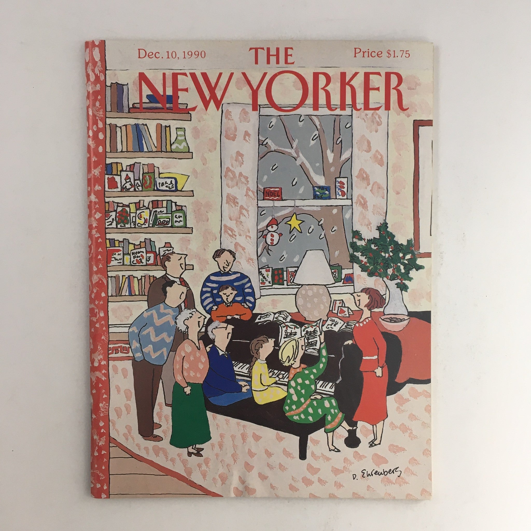 The New Yorker December 10 1990 Full Magazine Theme Cover by Devera Ehrenberg