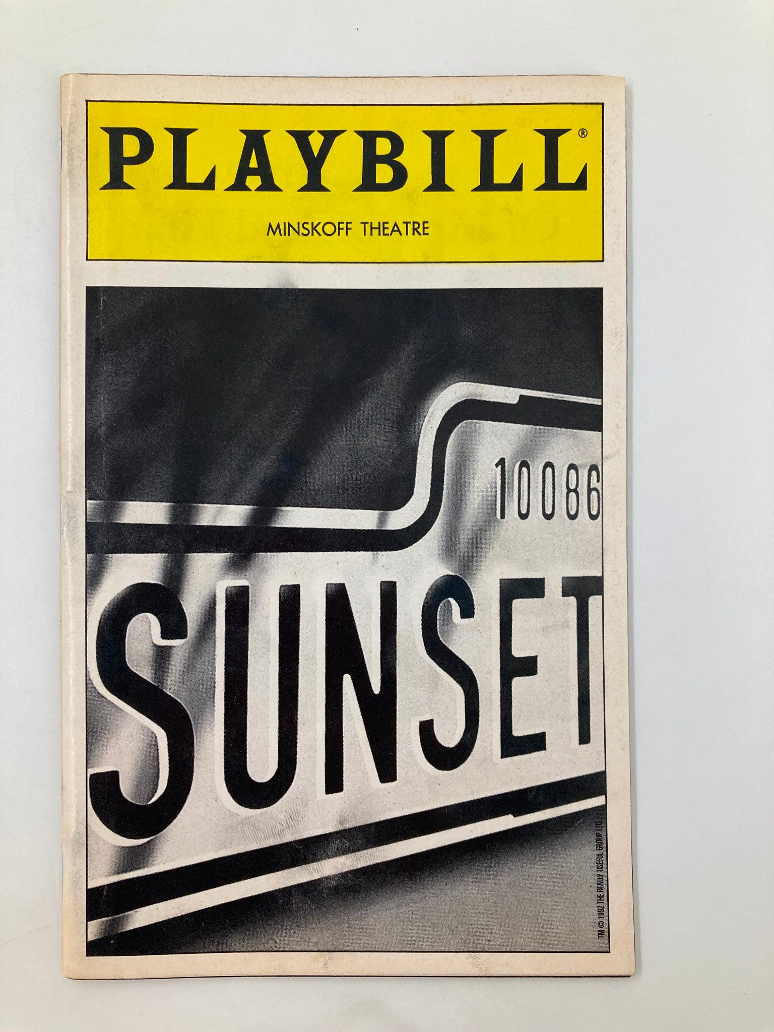 1995 Playbill Minskoff Theatre 10086 Sunset Blvd. Glenn Close, Alan Campbell VG