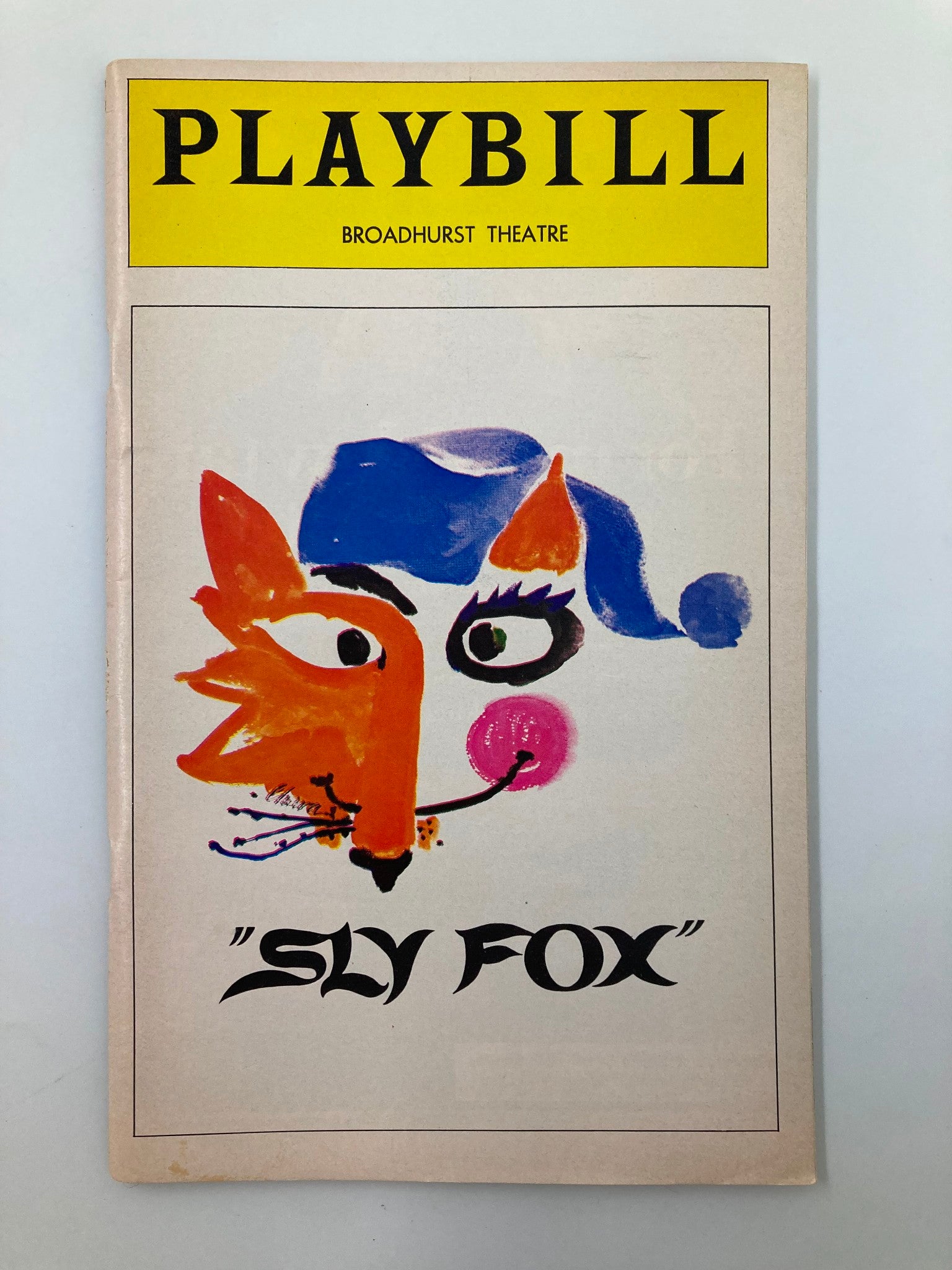 1977 Playbill Broadhurst Theatre Sly Fox Robert Preston, Jack Gilford VG