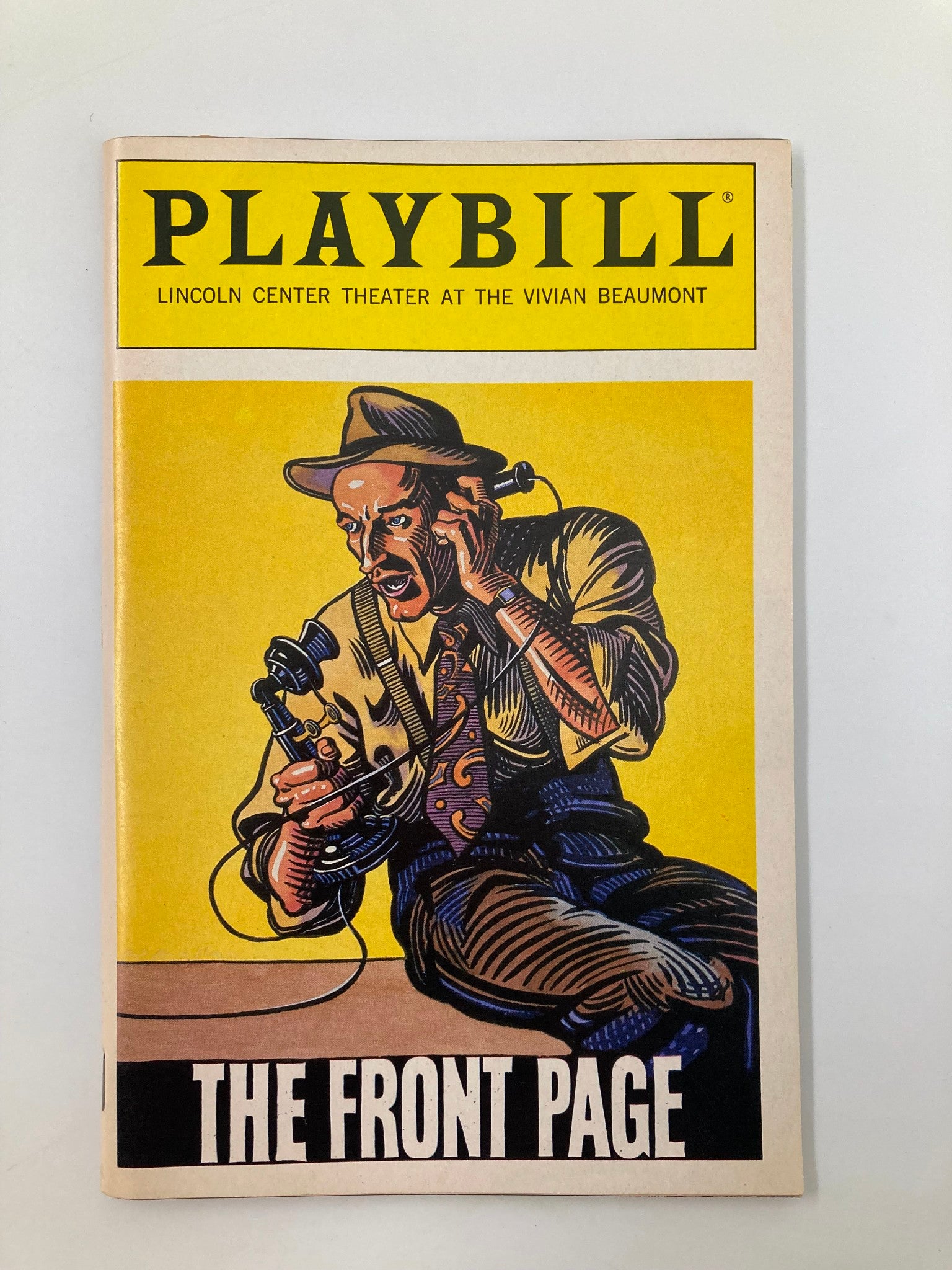 1986 Playbill Lincoln Center Theater The Front Page Amanda Carlin, Ronn Carroll