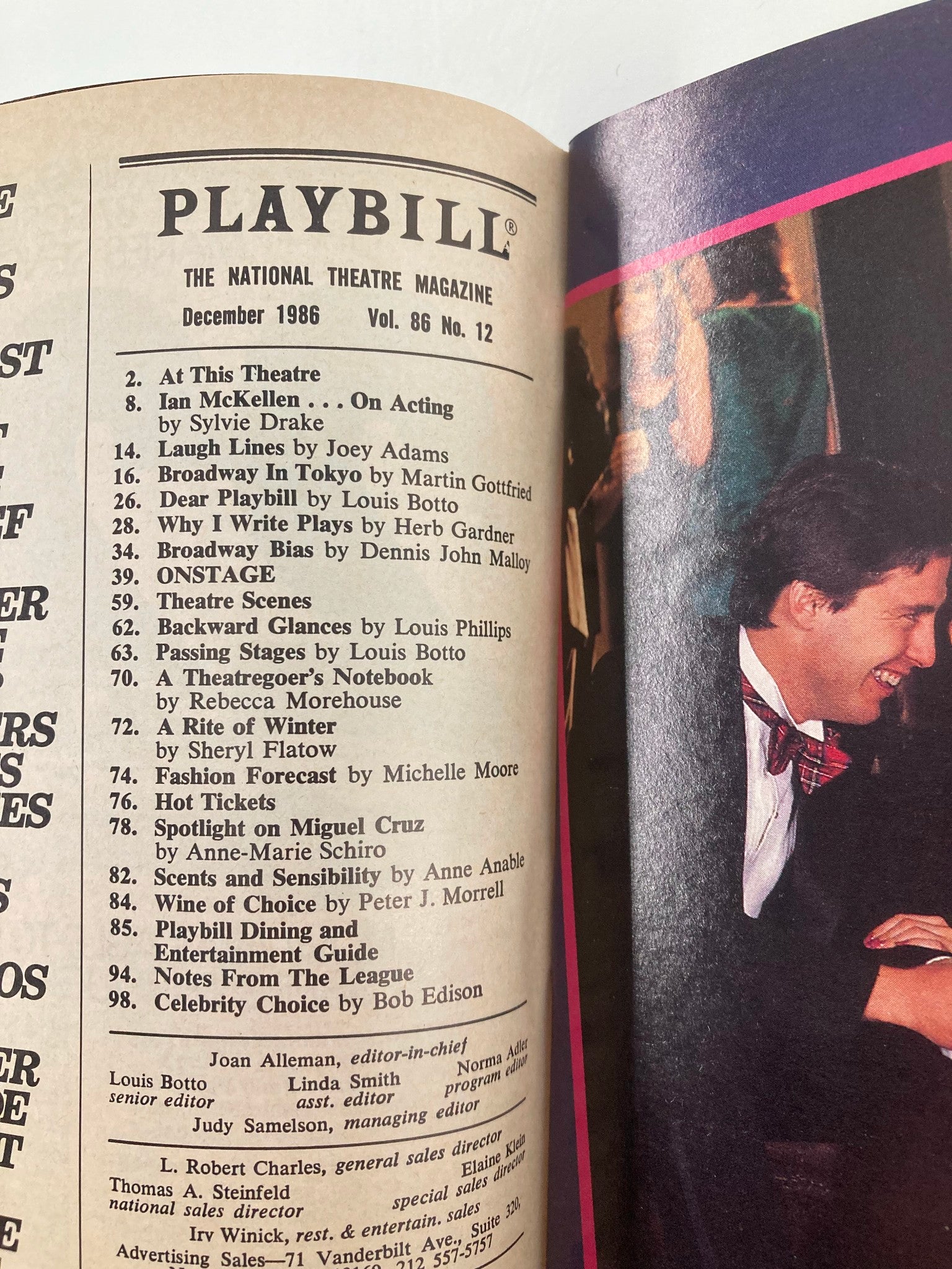 1986 Playbill Lincoln Center Theater The Front Page Amanda Carlin, Ronn Carroll