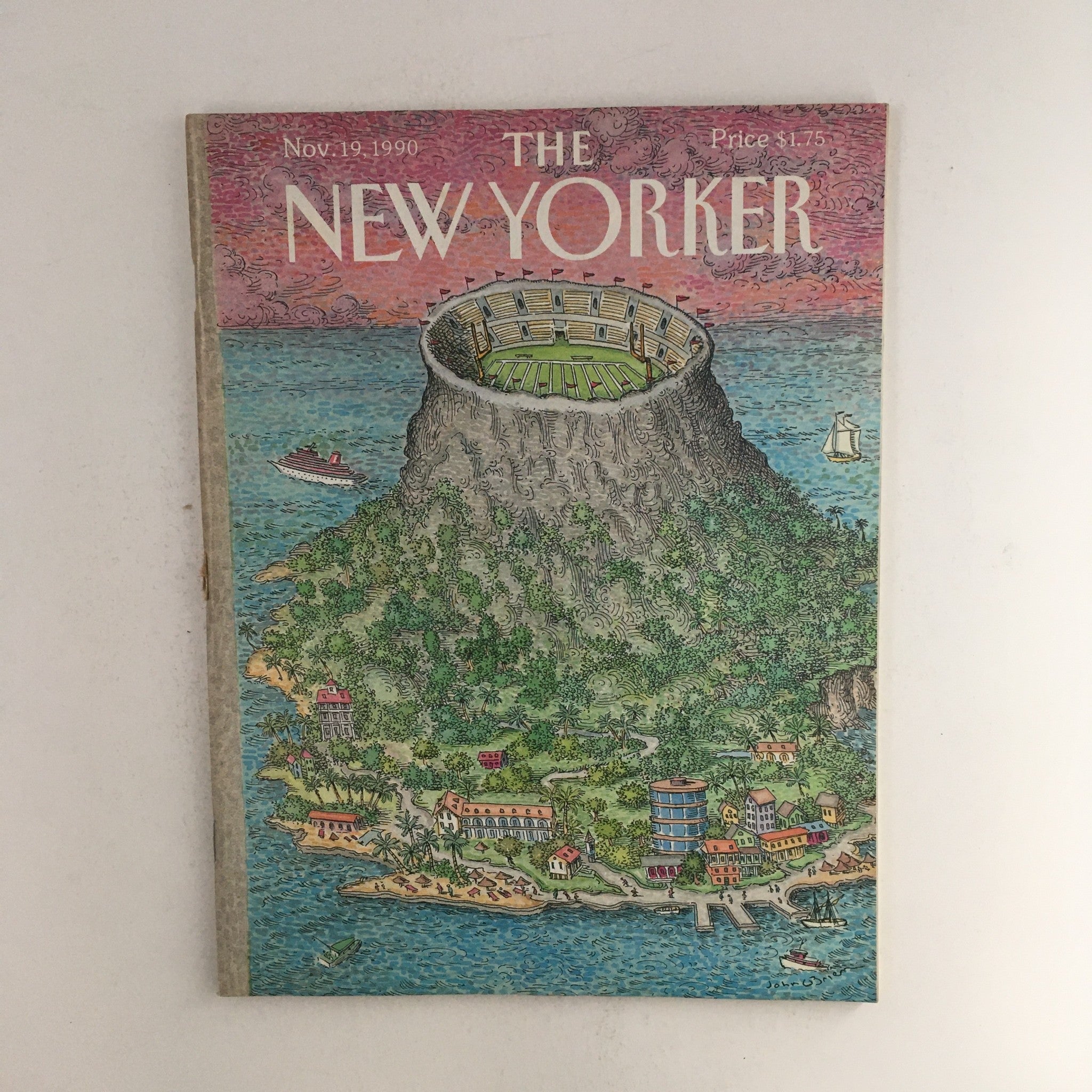 The New Yorker November 19 1990 Full Magazine Theme Cover by John O'Brien