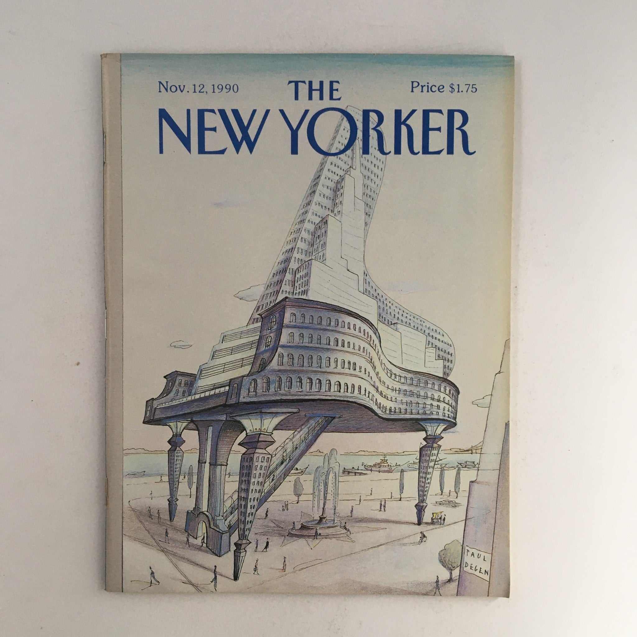 The New Yorker November 12 1990 Full Magazine Theme Cover by Paul Degen No Label