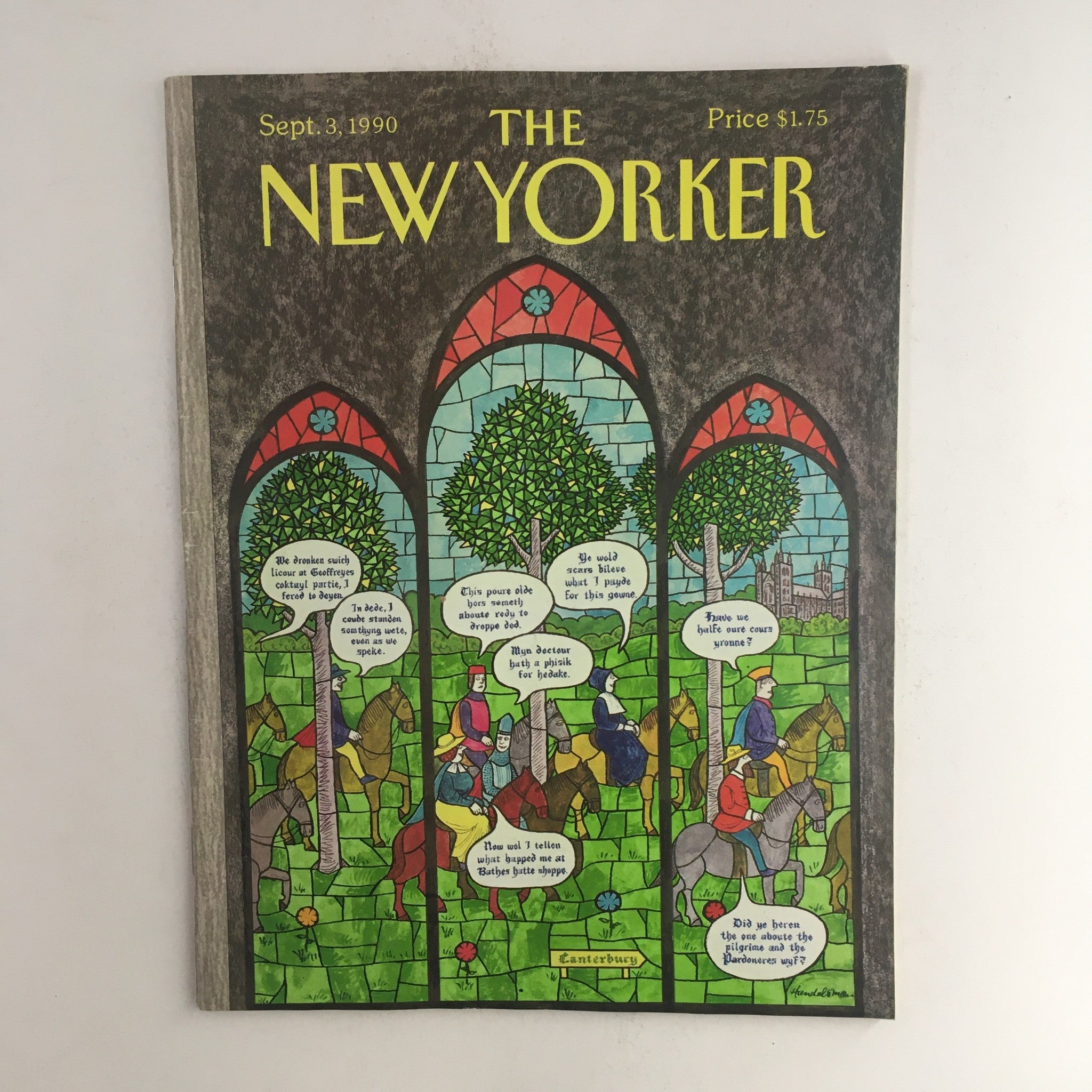 The New Yorker September 3 1990 Full Magazine Theme Cover by J.B. Handelsman