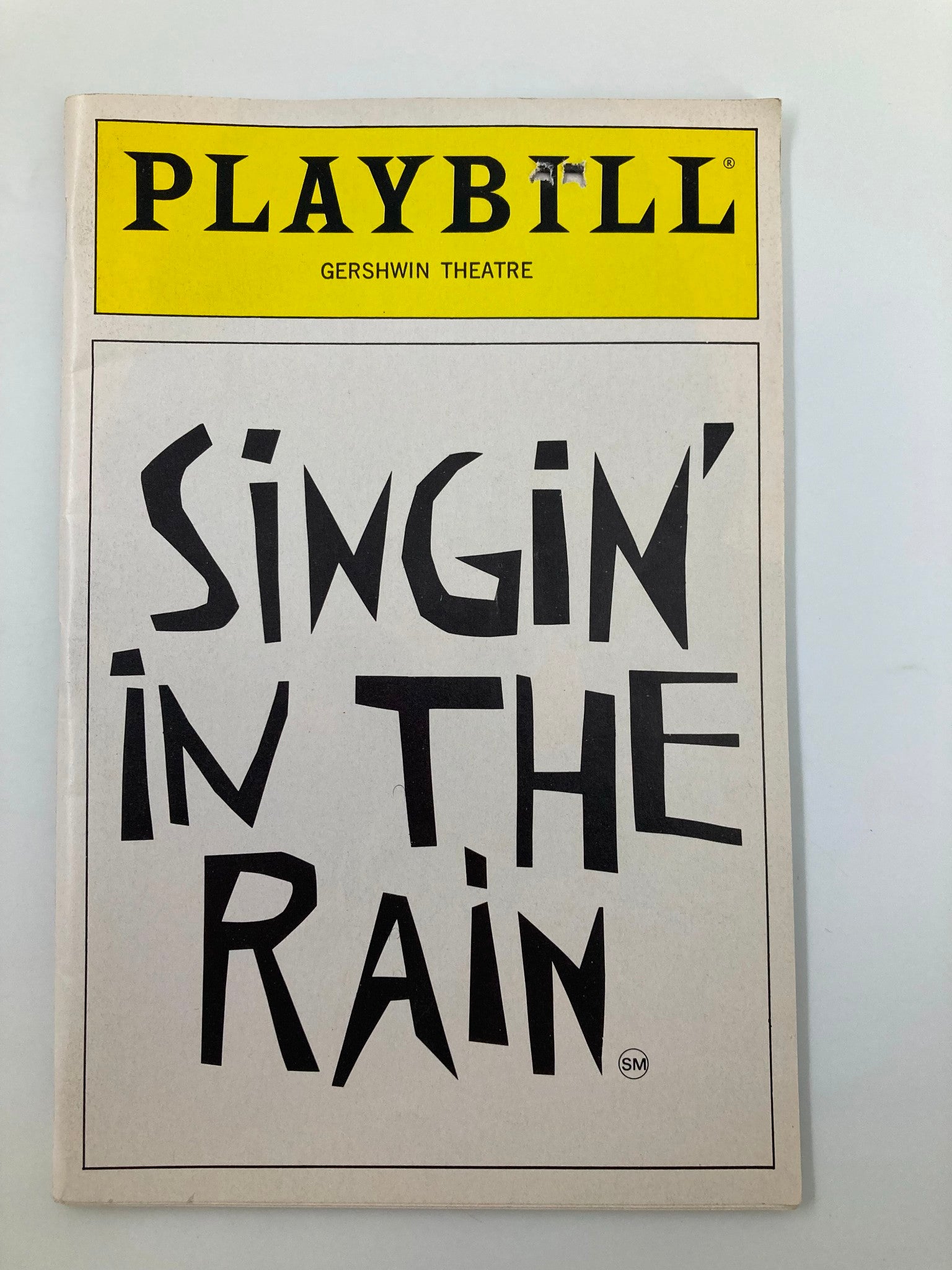 1986 Playbill Gershwin Theatre Singin' In The Rain Lois F. Rosenfield