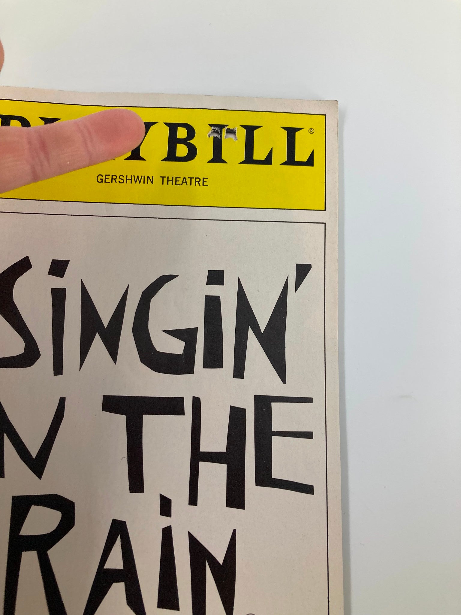 1986 Playbill Gershwin Theatre Singin' In The Rain Lois F. Rosenfield