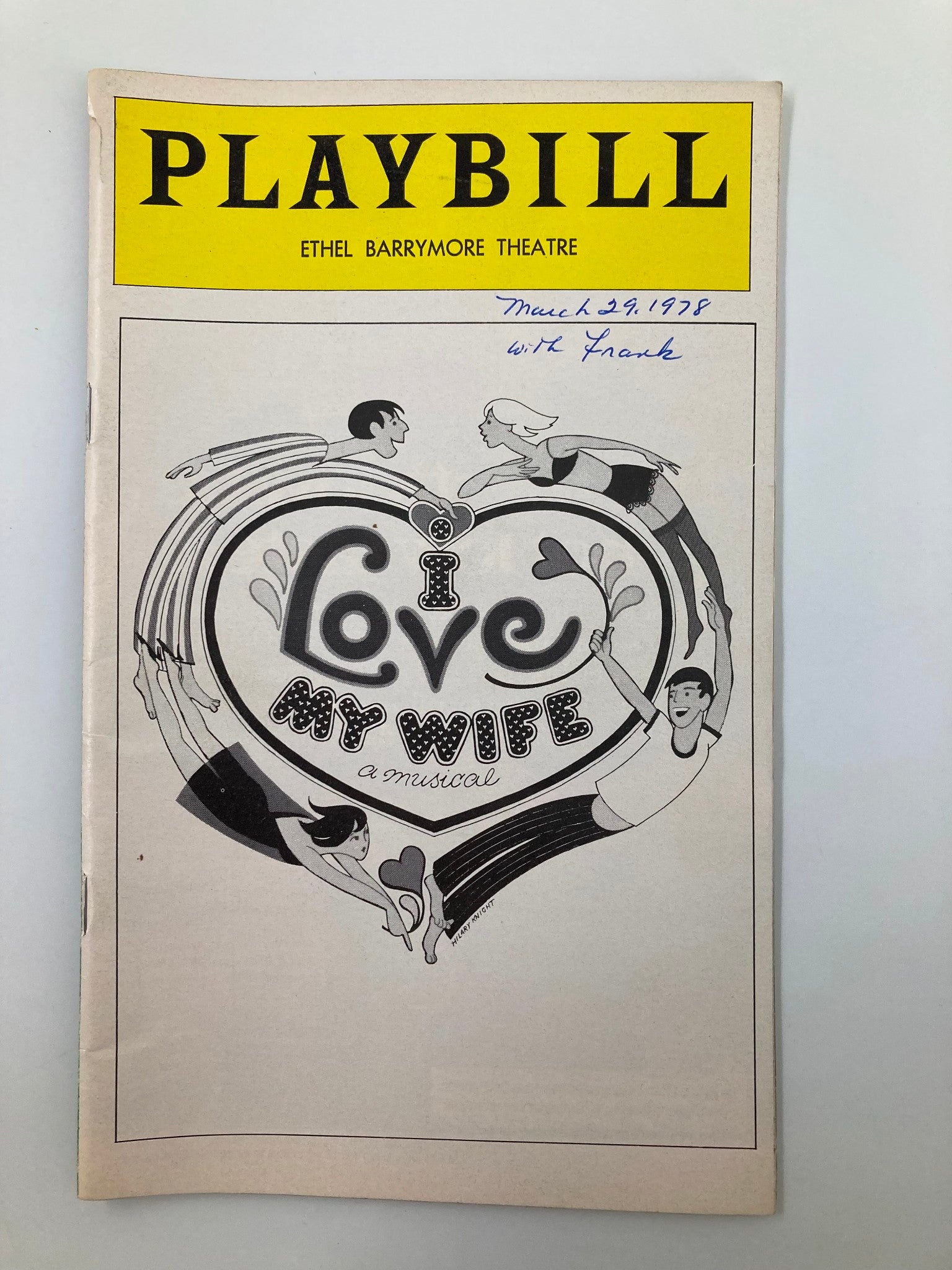 1978 Playbill Ethel Barrymore Theatre I Love My Wife Lenny Baker, Ilene Graff