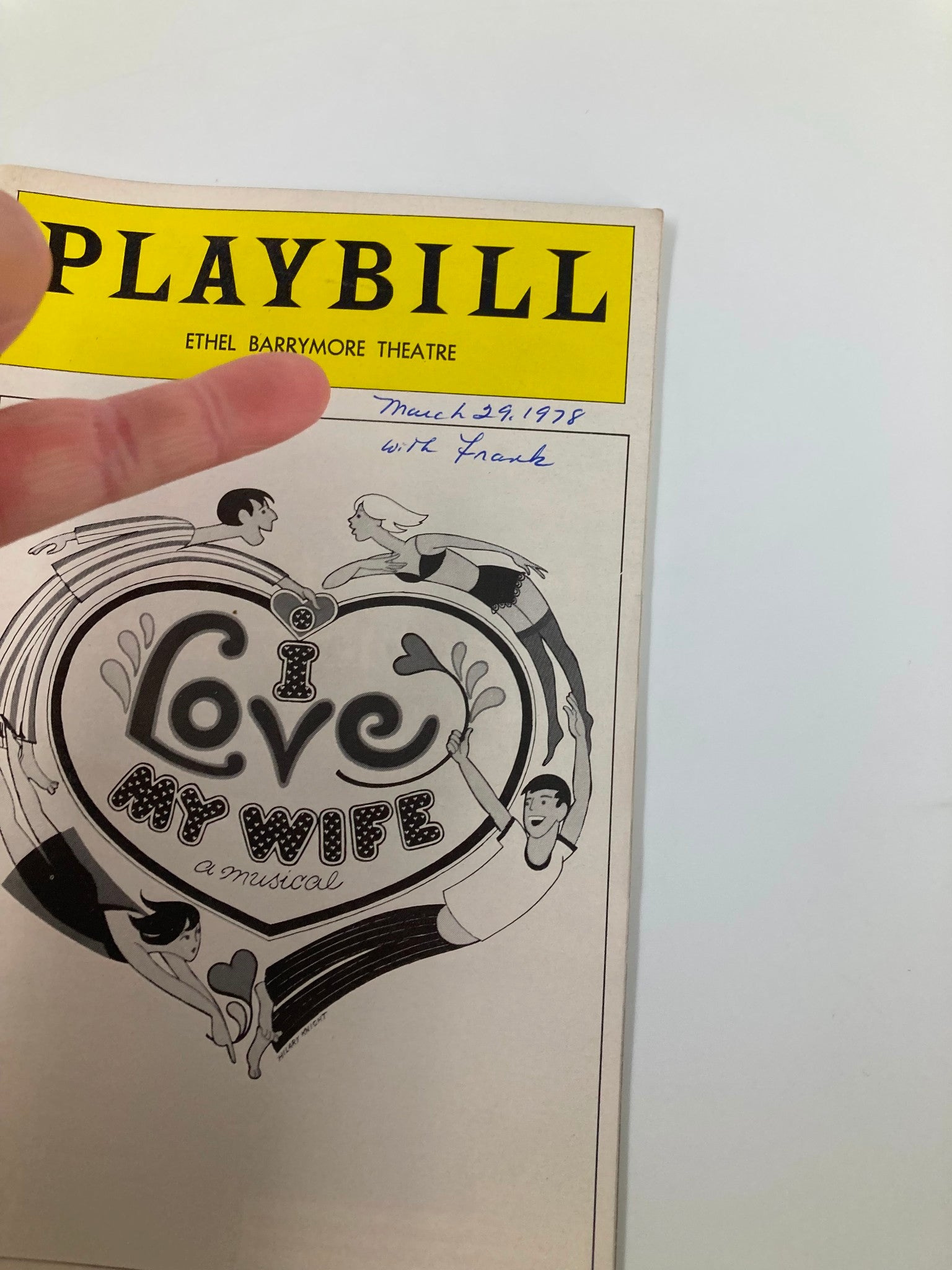 1978 Playbill Ethel Barrymore Theatre I Love My Wife Lenny Baker, Ilene Graff