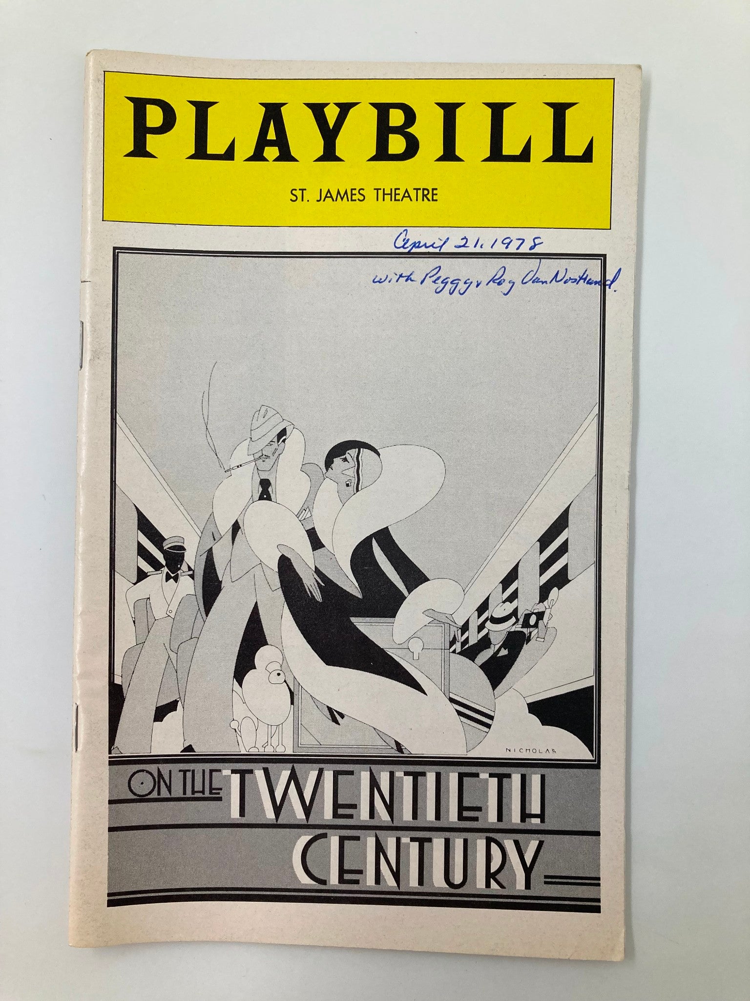 1978 Playbill St. James Theatre On The Twentieth Century John Cullum, Imogene C.