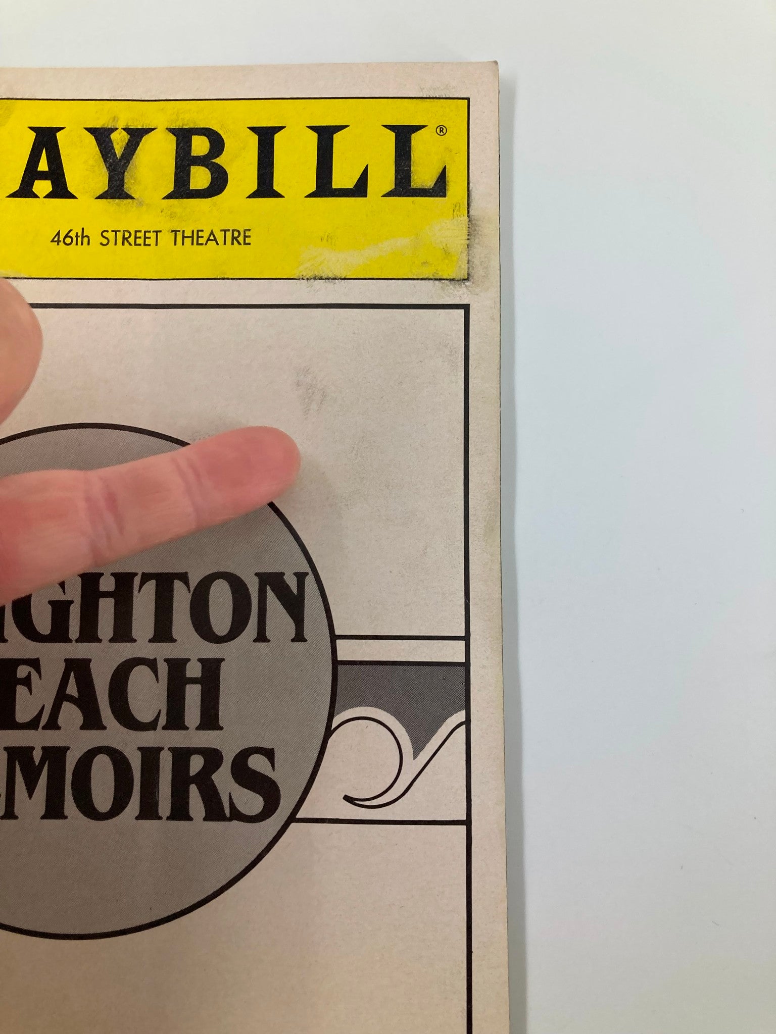 1985 Playbill Forty-Sixth Street Theatre Brighton Beach Memoirs Maggie Burke