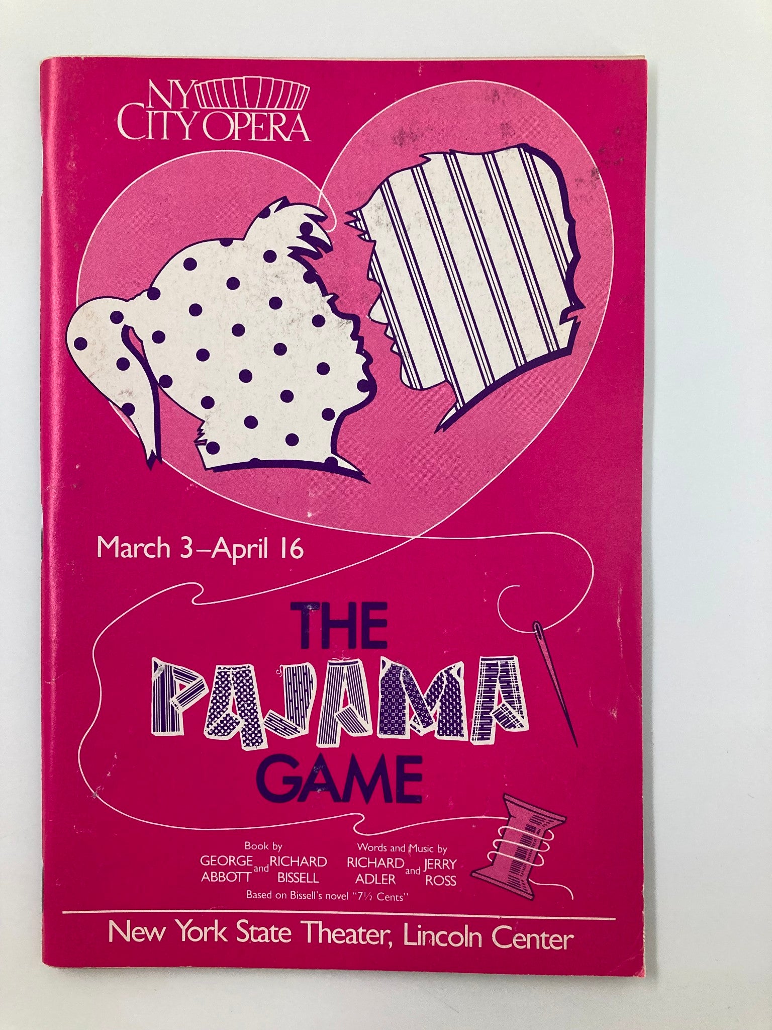 1989 New York City Opera The Pajama Game Judy Kaye, Richard Muenz, David Green