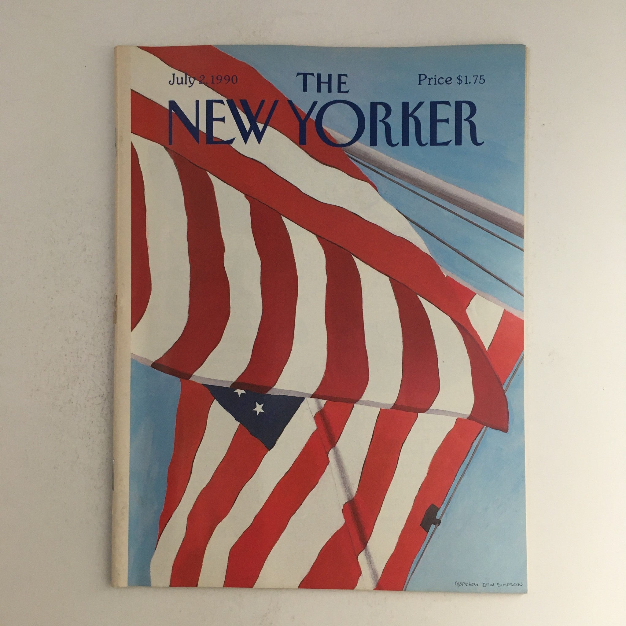 The New Yorker July 2 1990 Full Magazine Theme Cover by Gretchen Dow Simpson