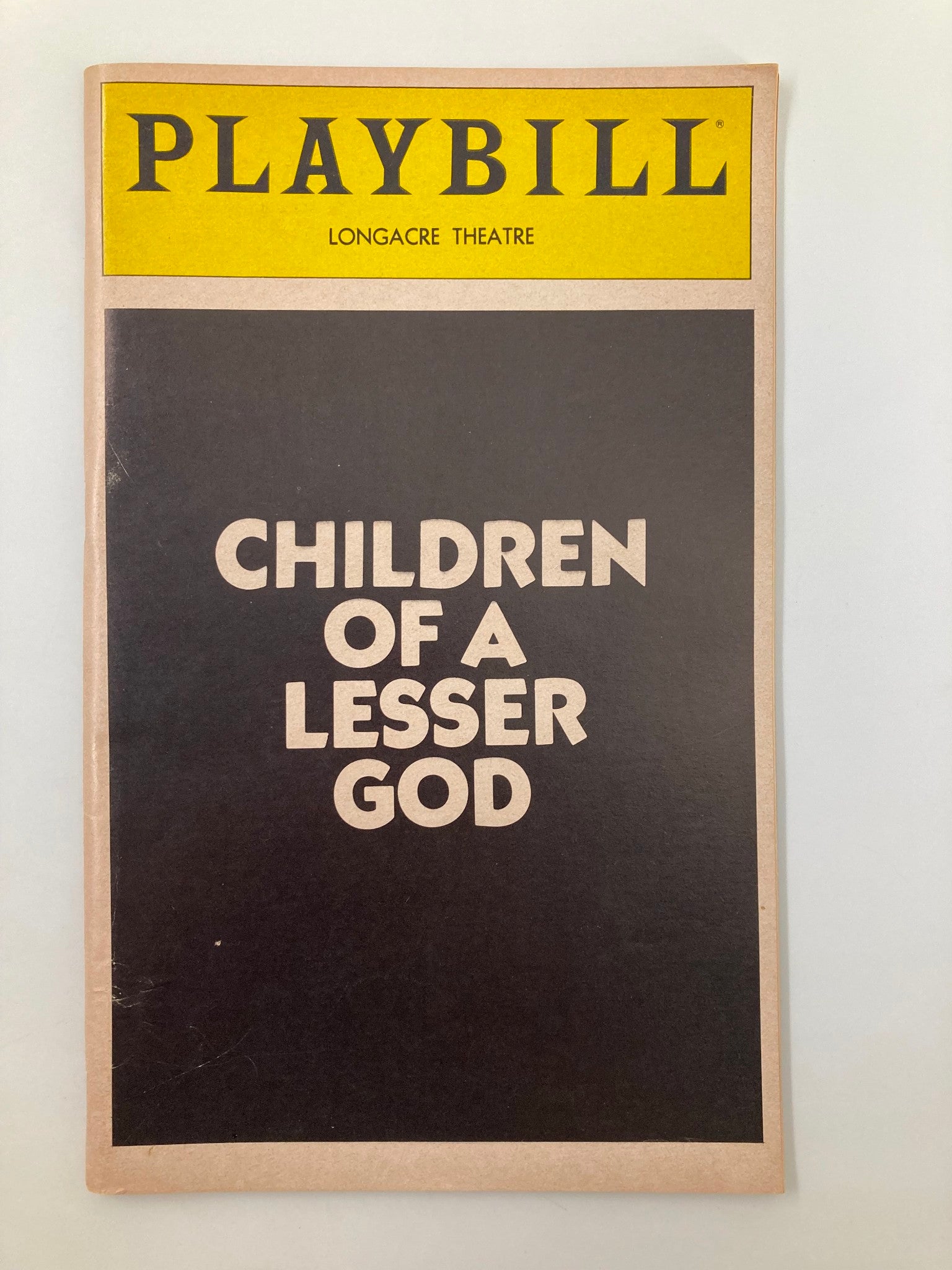 1981 Playbill Longacre Theatre Children of a Lesser God Howard Brunner