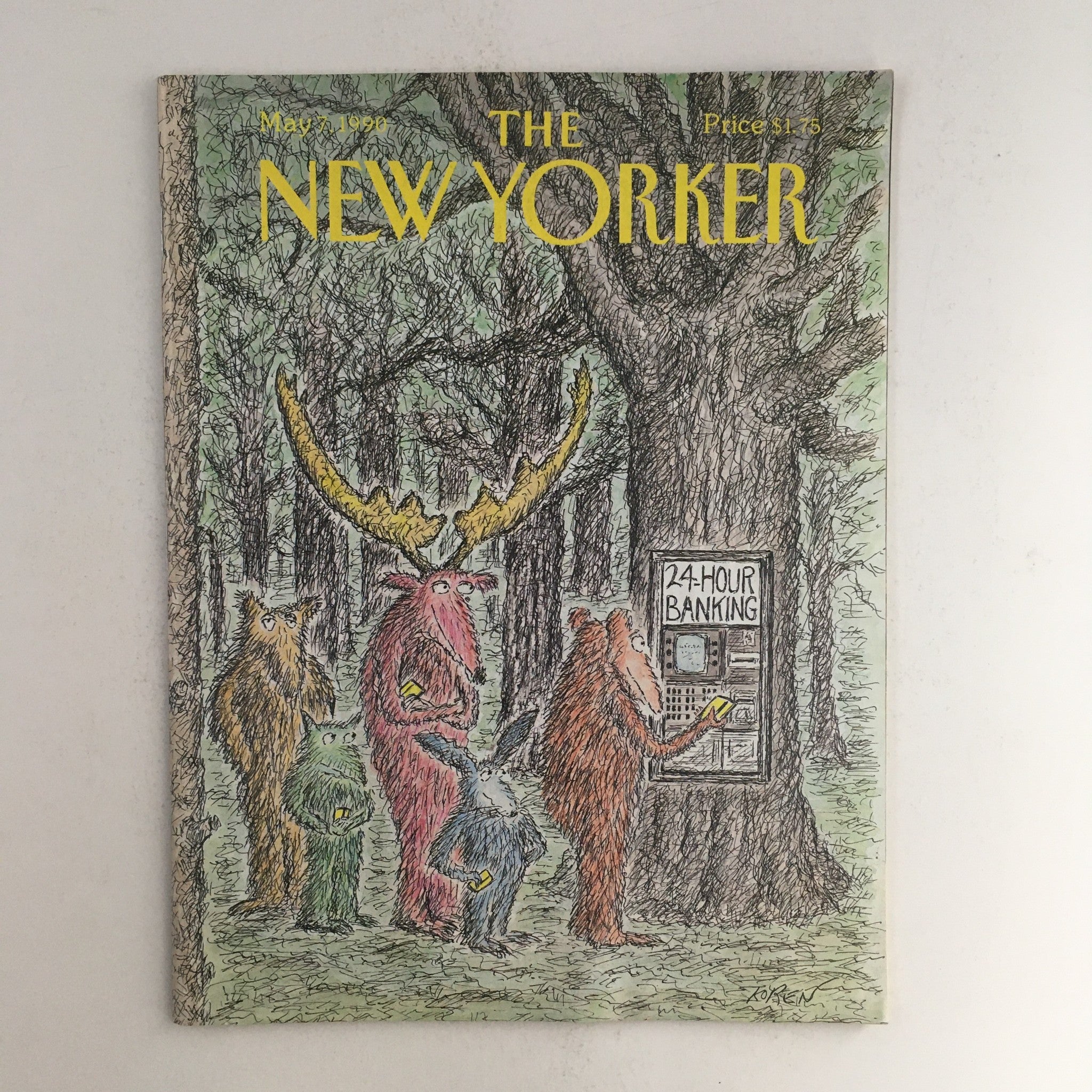 The New Yorker May 7 1990 Full Magazine Theme Cover by Edward Koren No Label