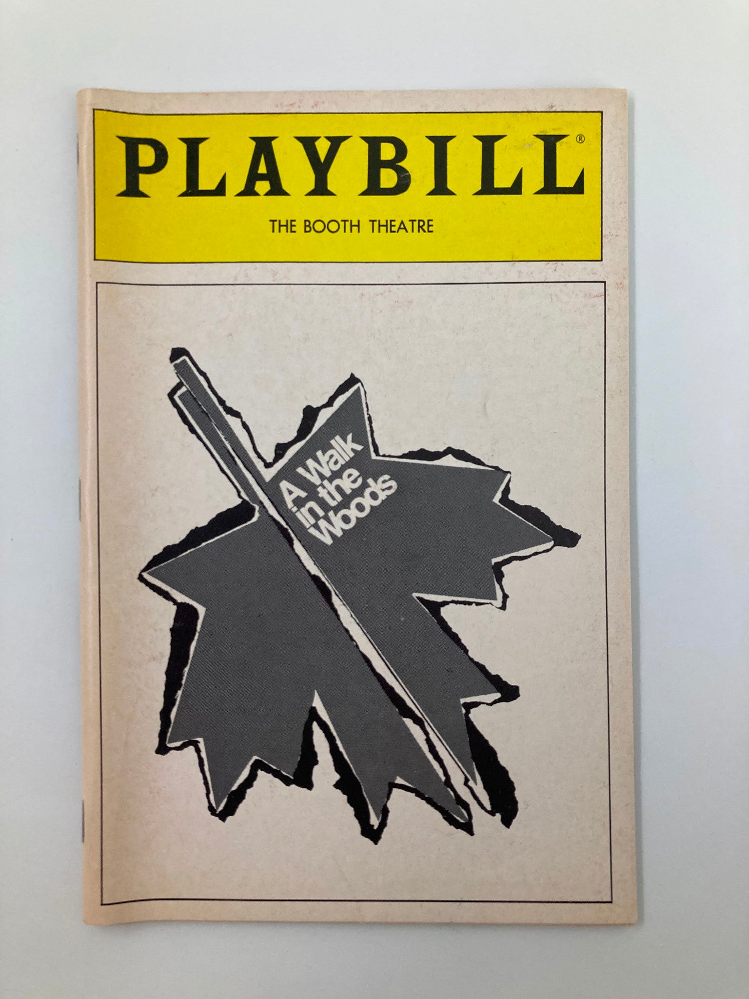 1988 Playbill The Booth Theatre A Walk in the Woods Sam Waterston Robert Prosky