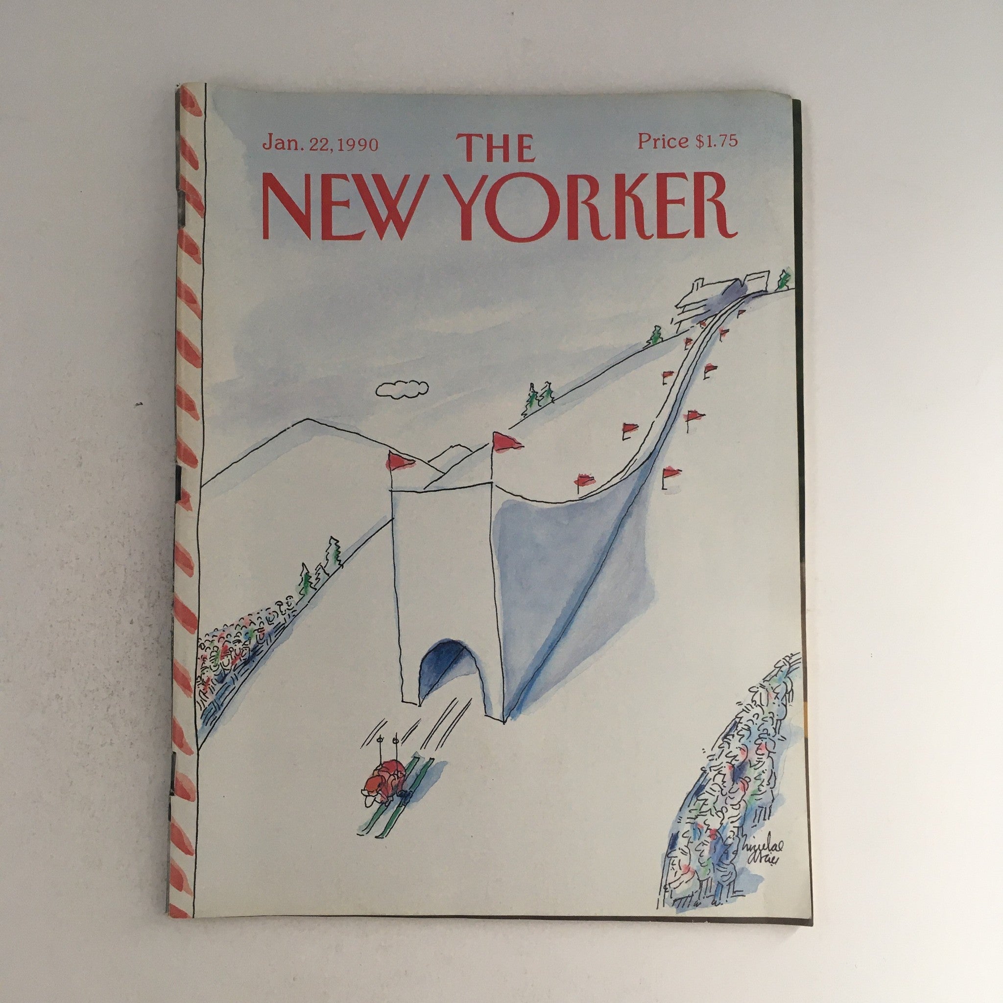 The New Yorker January 22 1990 Full Magazine Theme Cover by Niculae Asciu