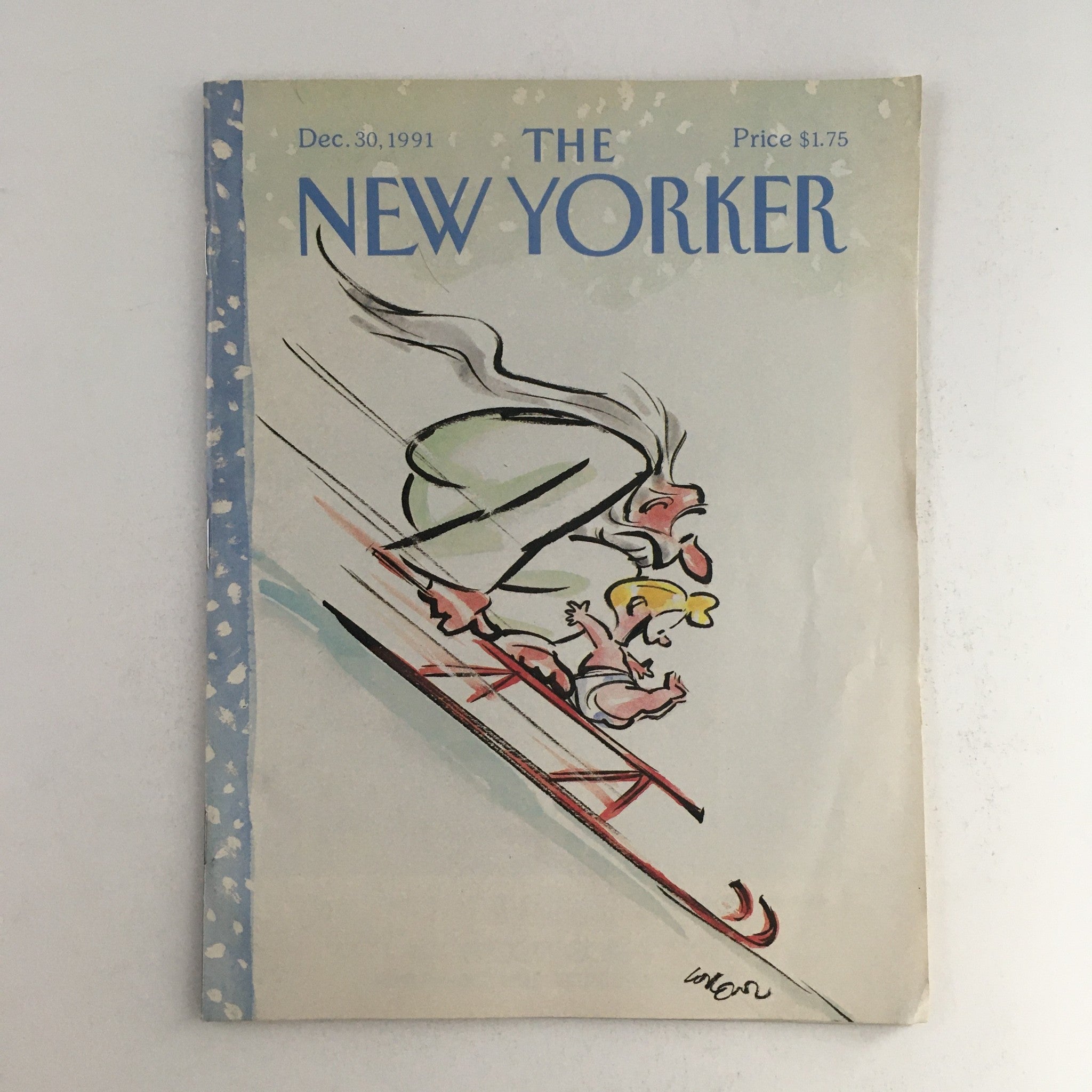 The New Yorker December 30 1991 Full Magazine Theme Cover by Lee Lorenz No Label